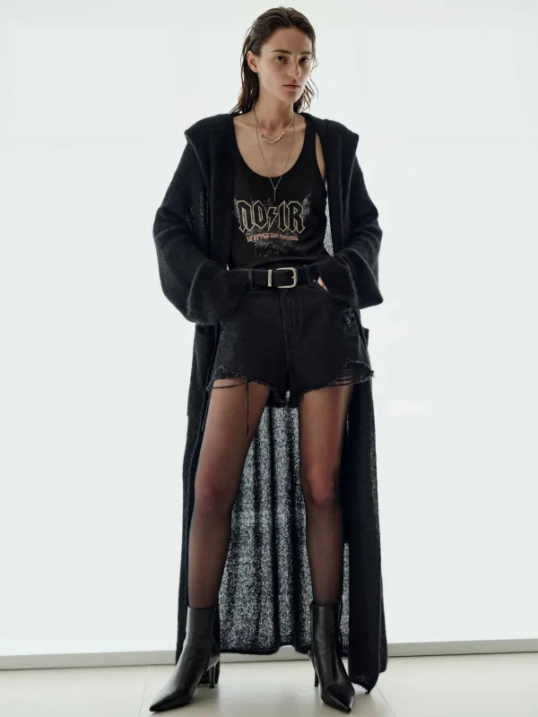 Sequin Detail Long Cardigan sold by Mo&Co