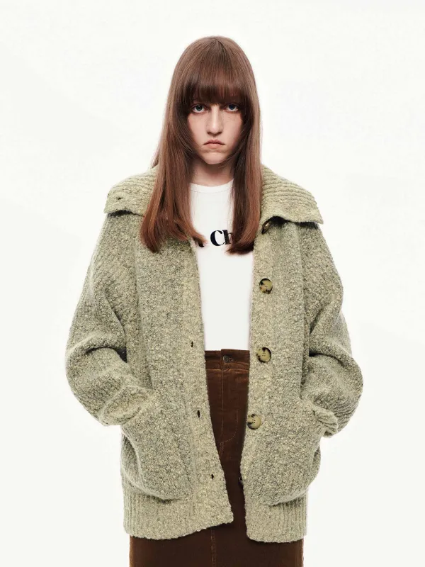 Wool Blend Button Cardigan sold by Mo&Co