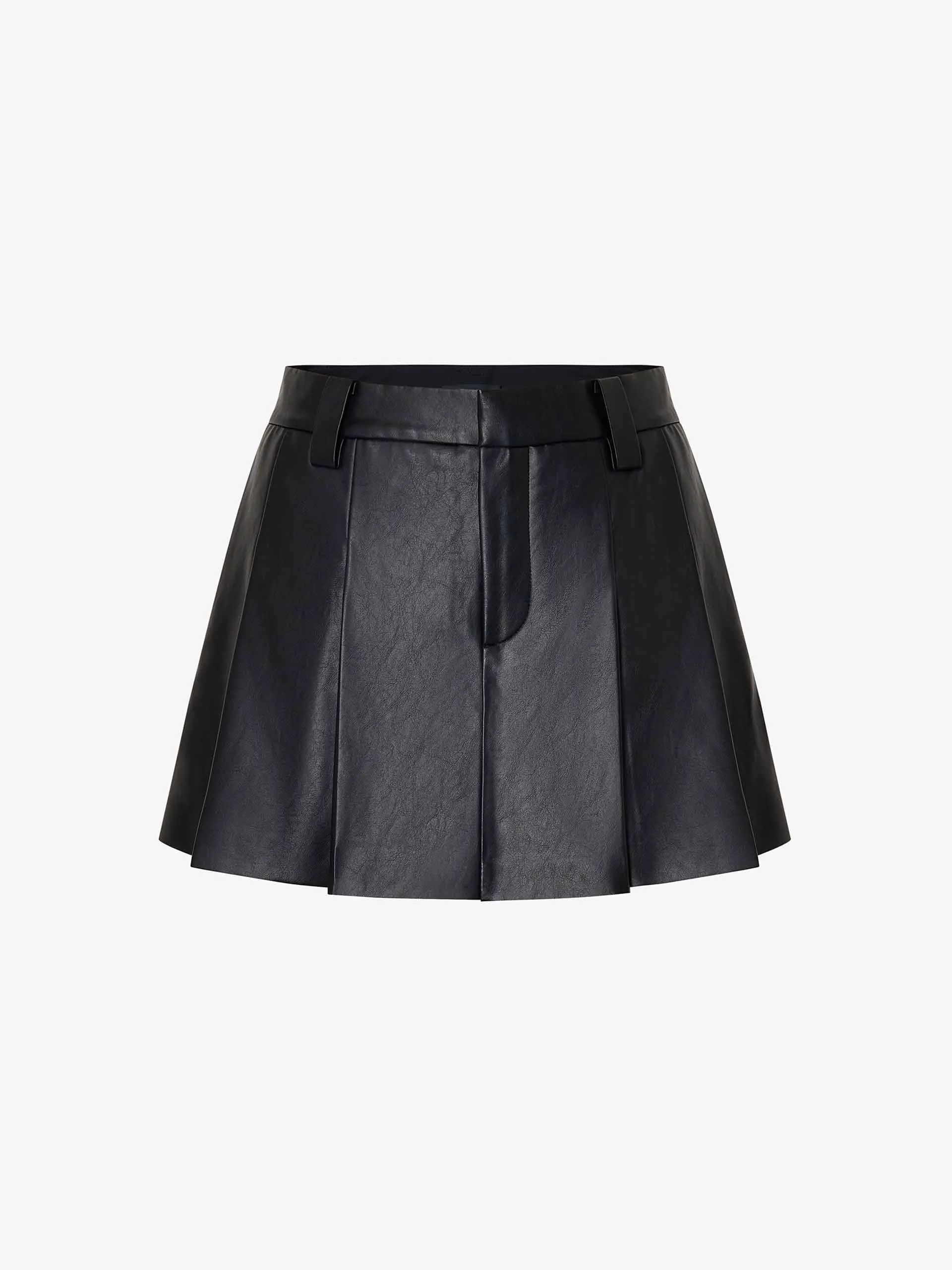 Soft Leather Pleated Skort sold by Mo&Co product image thumbnail 5