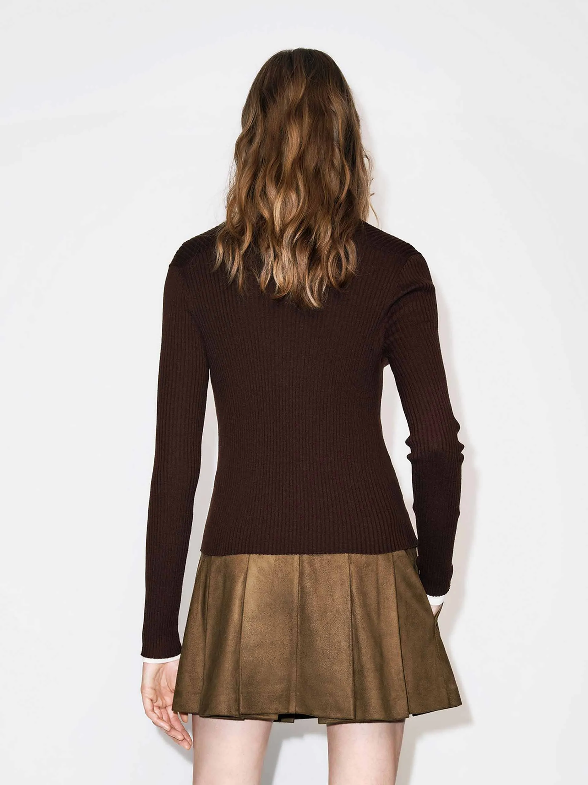 Fitted V-neck Button Cardigan sold by Mo&Co product image thumbnail 4