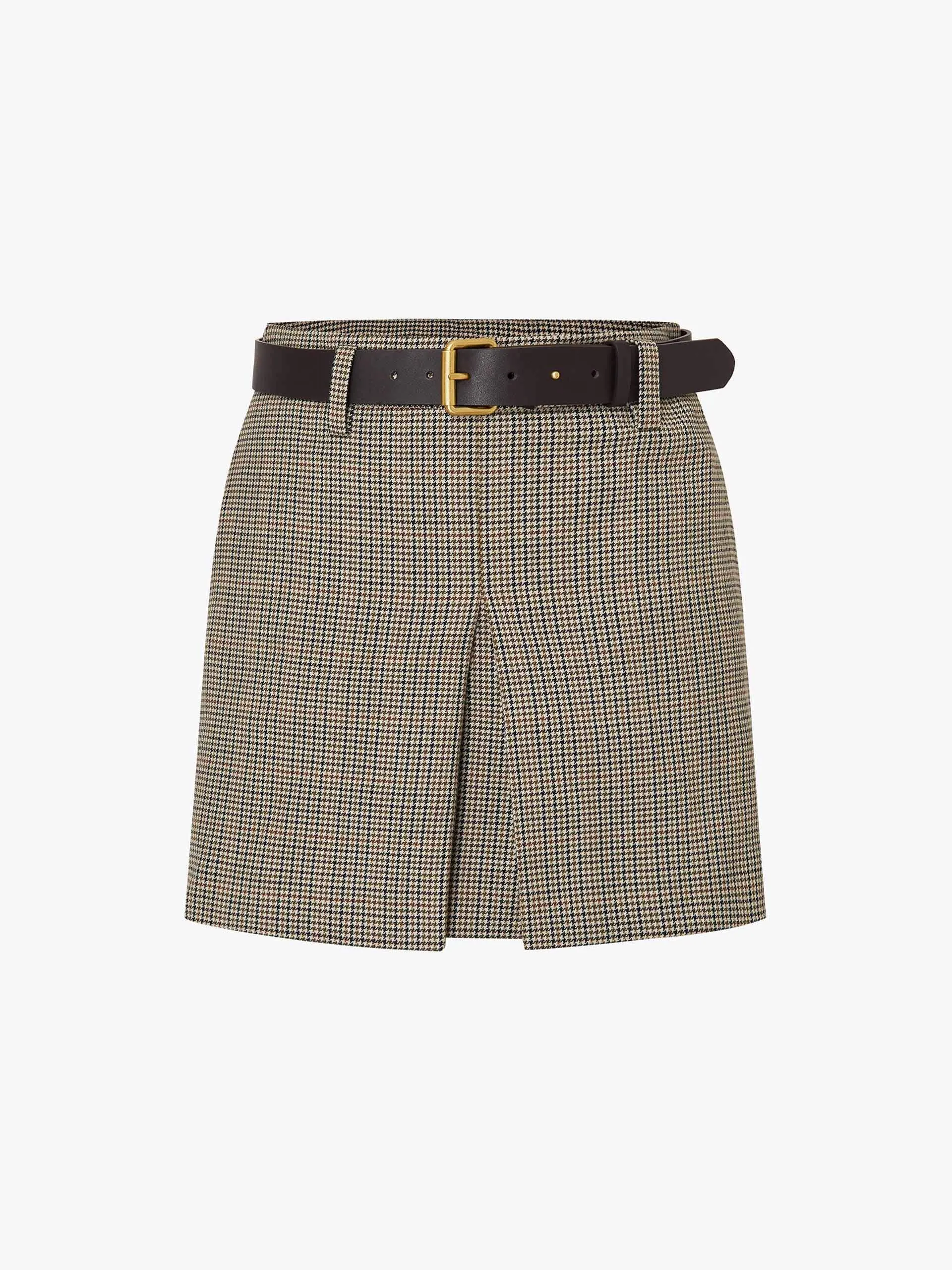 Houndstooth Belted Skirt sold by Mo&Co product image thumbnail 5