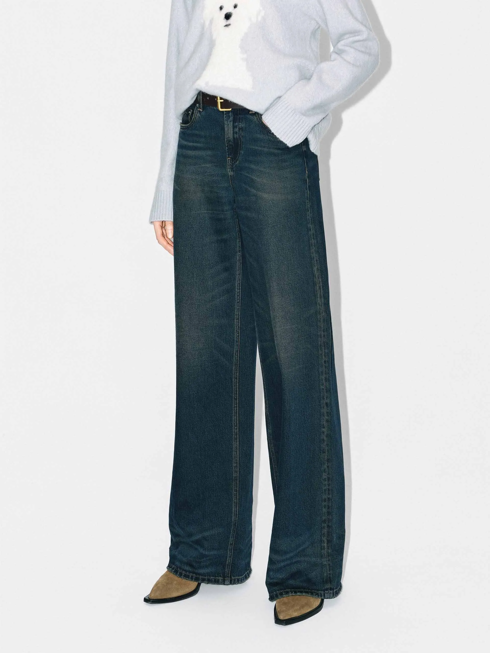 Straight Faded Blue Jeans sold by Mo&Co product image thumbnail 3