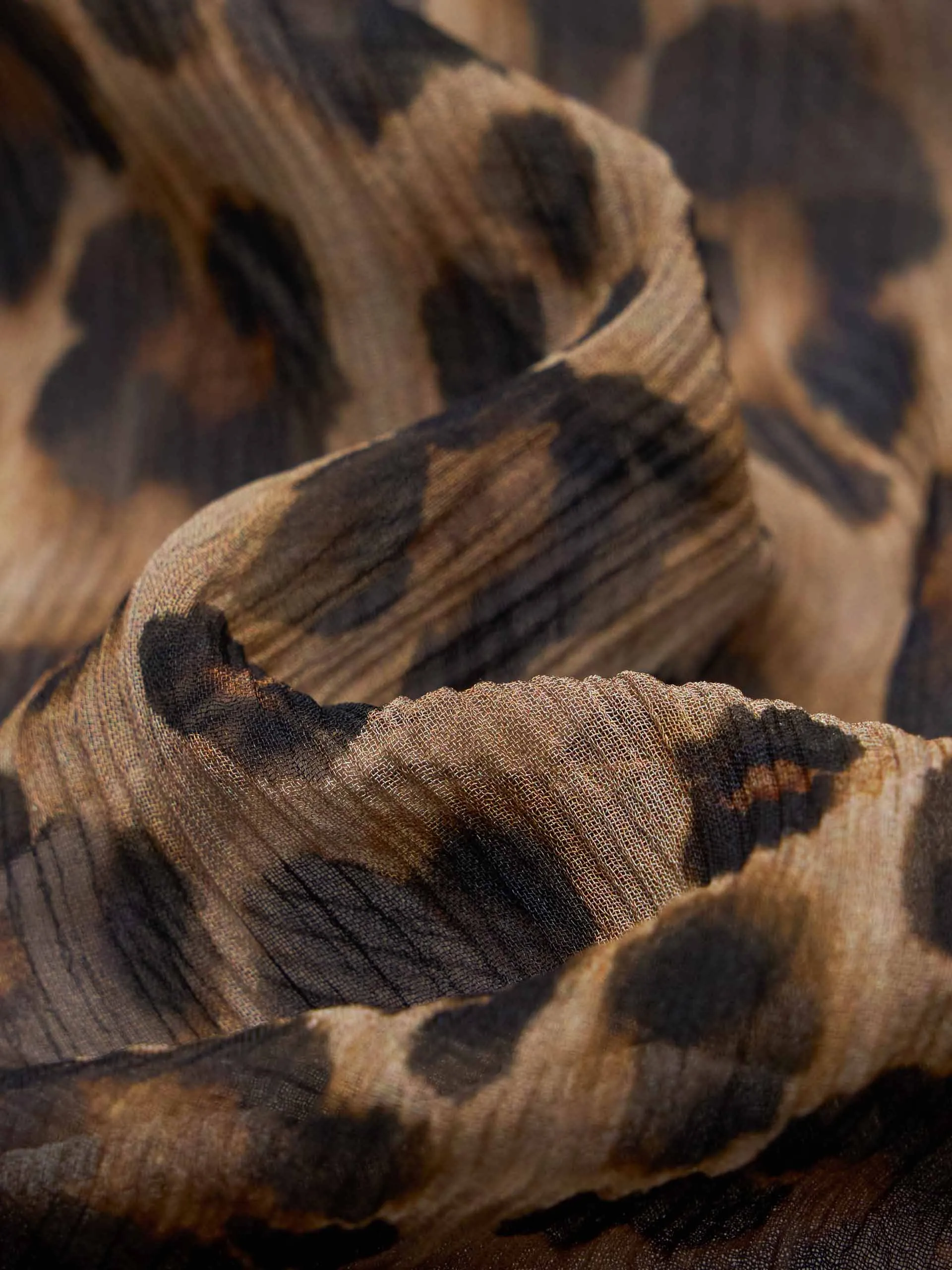 Leopard Print Pure Silk Skirt sold by Mo&Co product image thumbnail 4