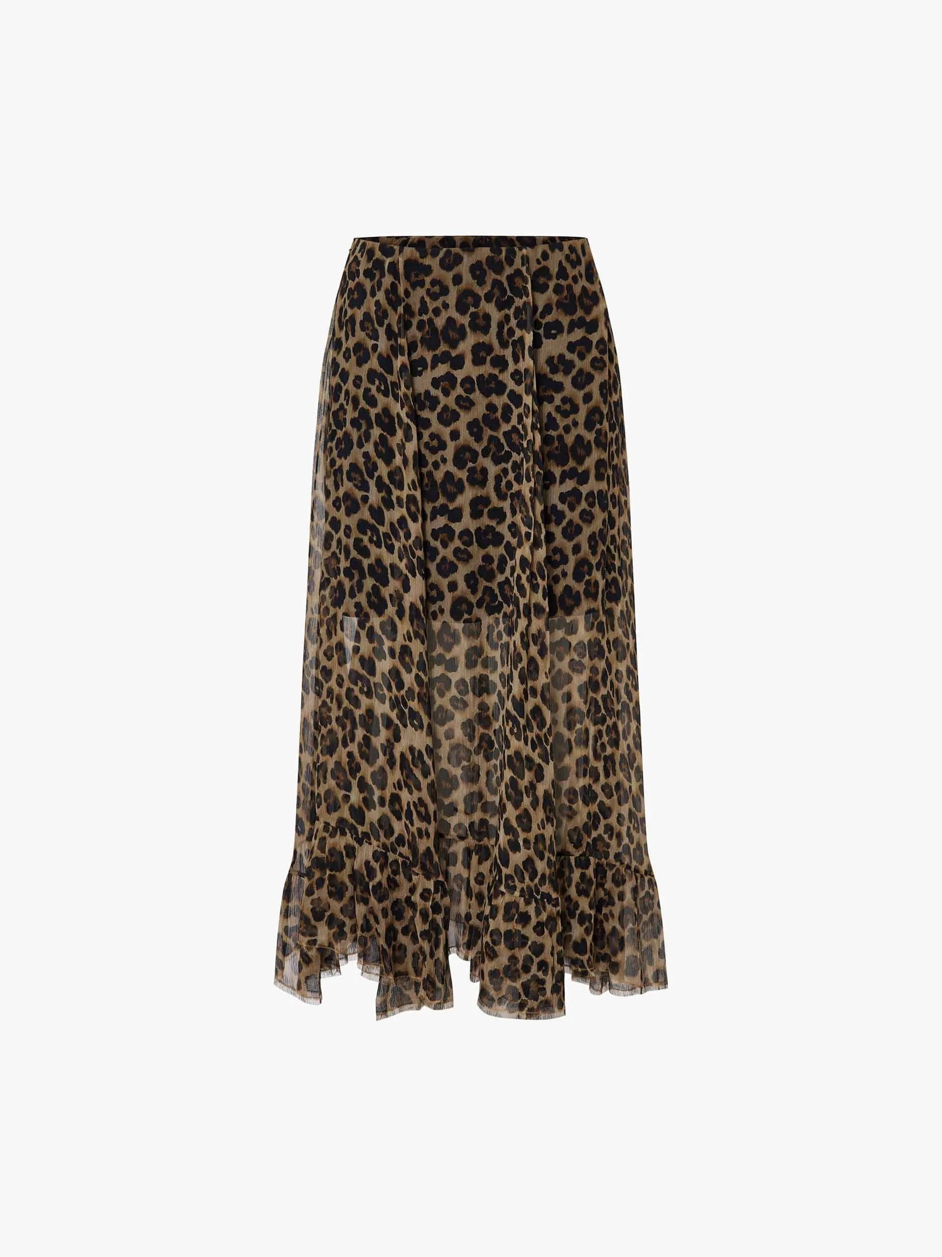 Leopard Print Pure Silk Skirt sold by Mo&Co product image thumbnail 5