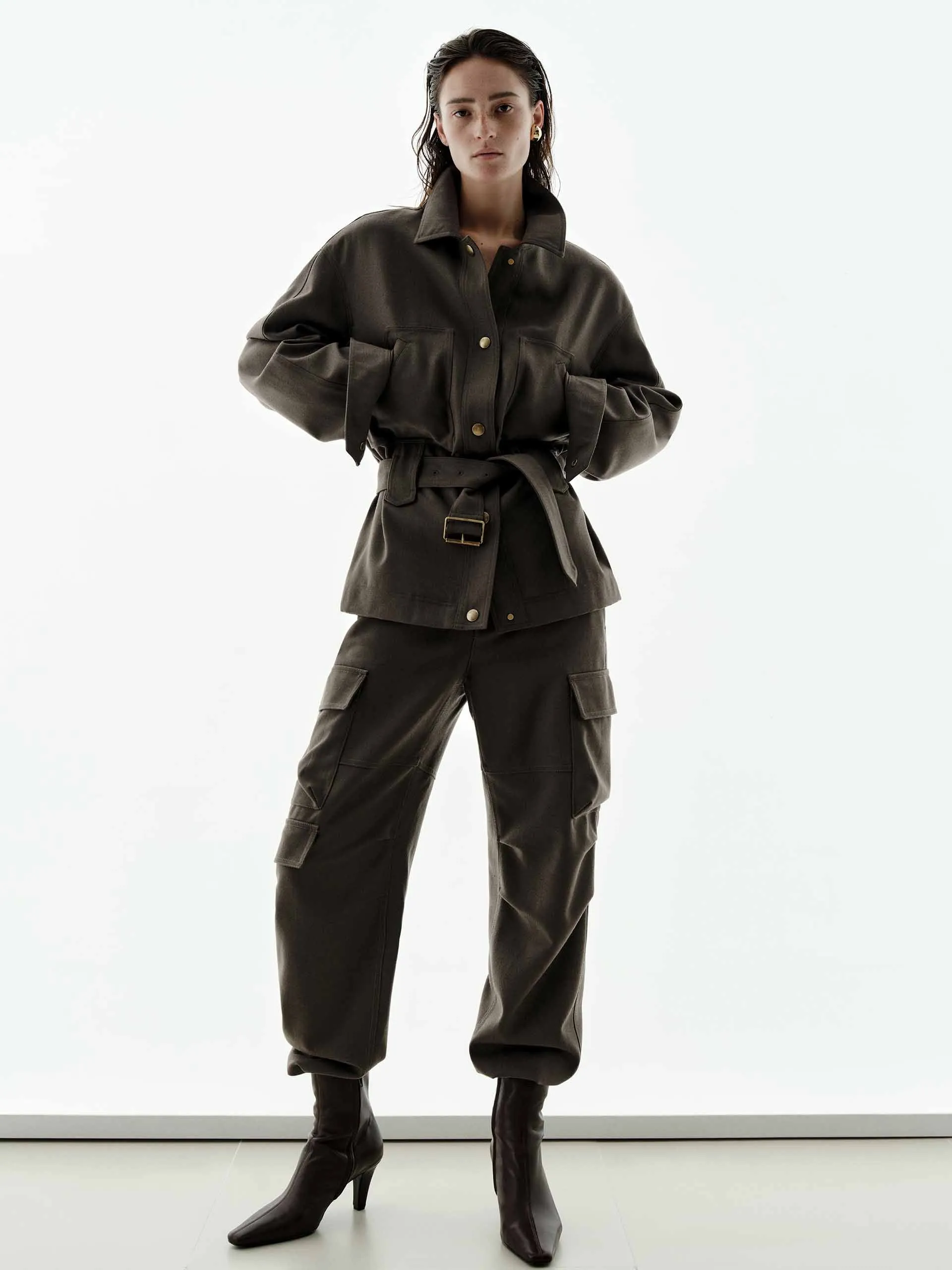 With Belt Wool Jacket sold by Mo&Co product image thumbnail 2