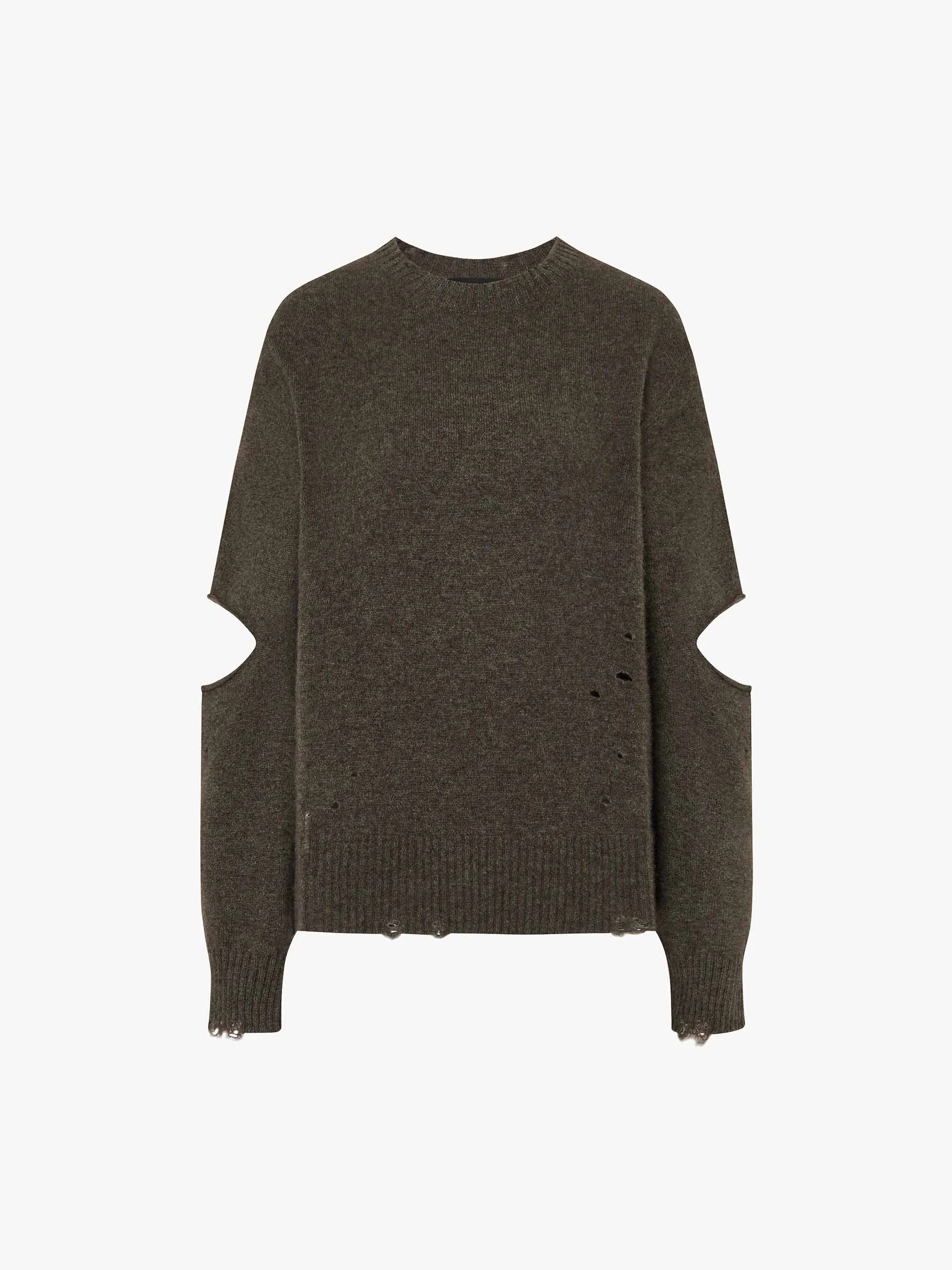 Ripped Cutout Sleeves Knitted Top sold by Mo&Co product image thumbnail 5