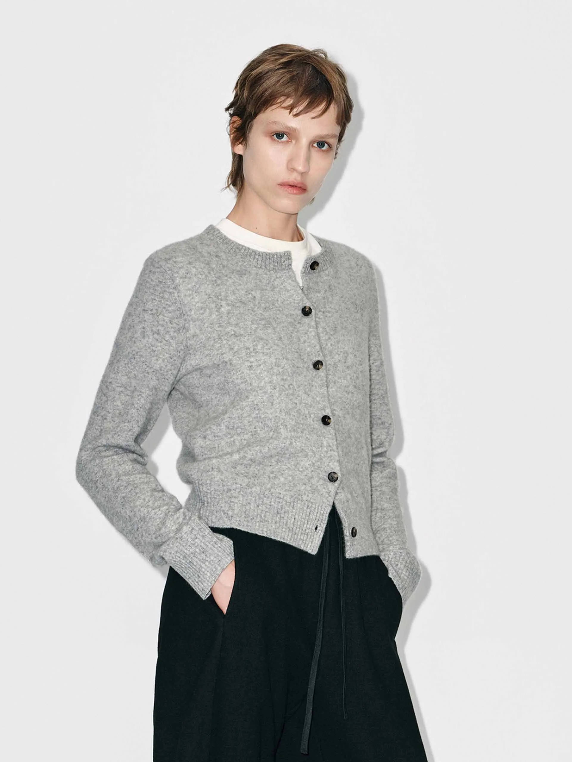 Cropped Round Neck Cardigan sold by Mo&Co product image thumbnail 3