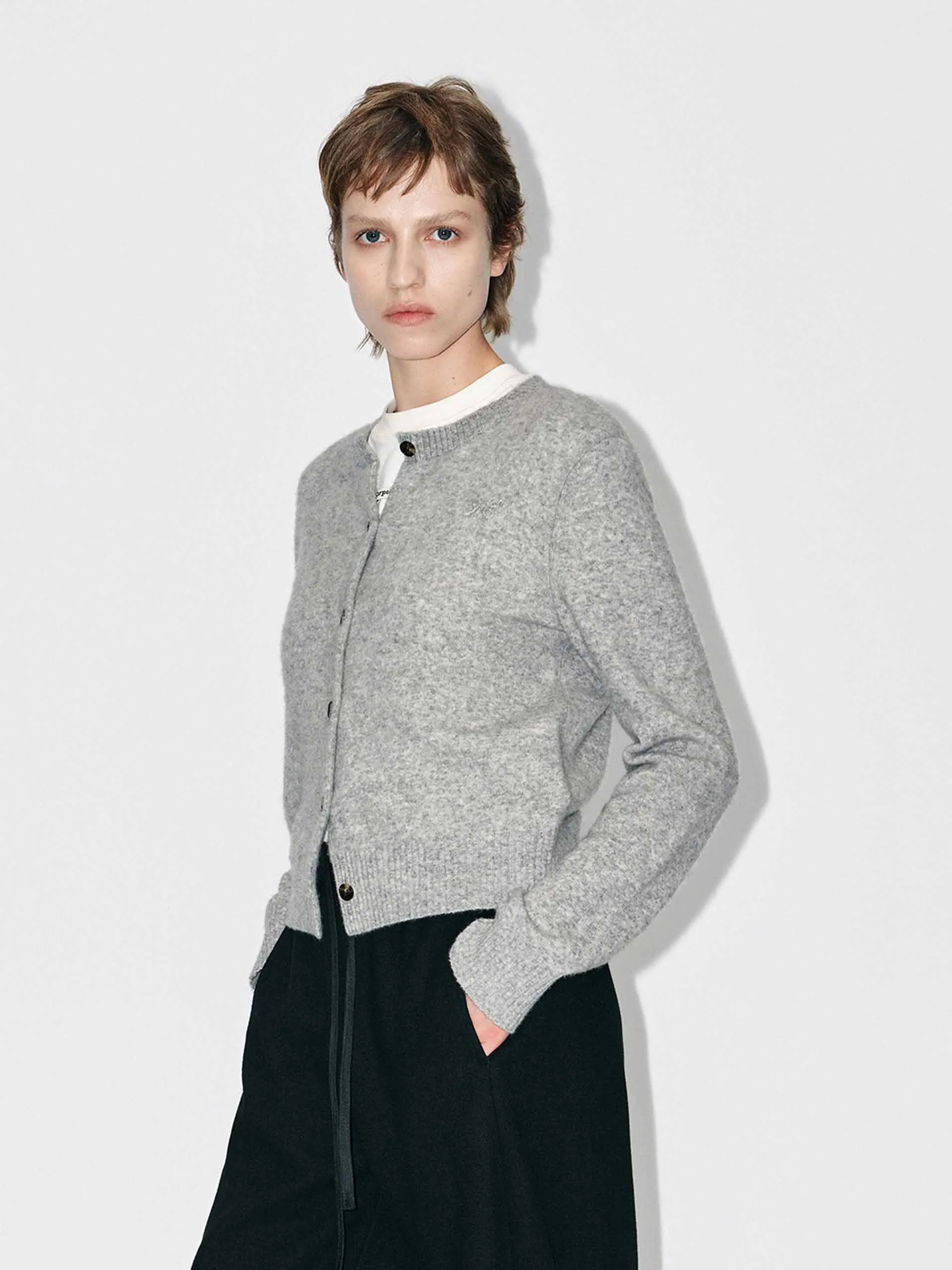 Cropped Round Neck Cardigan sold by Mo&Co product image thumbnail 4