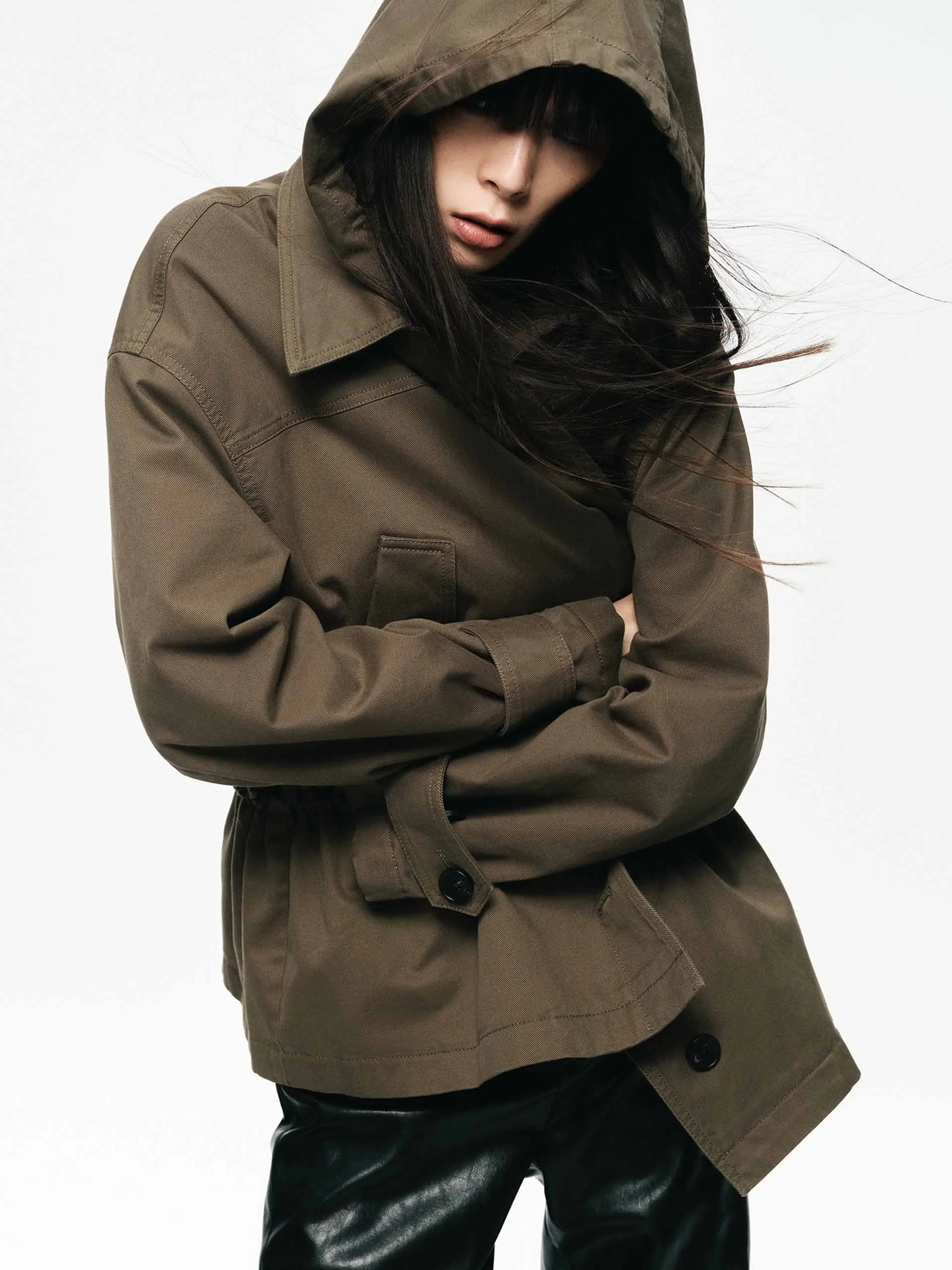 Cotton Blend Hooded Coat sold by Mo&Co product image thumbnail 5