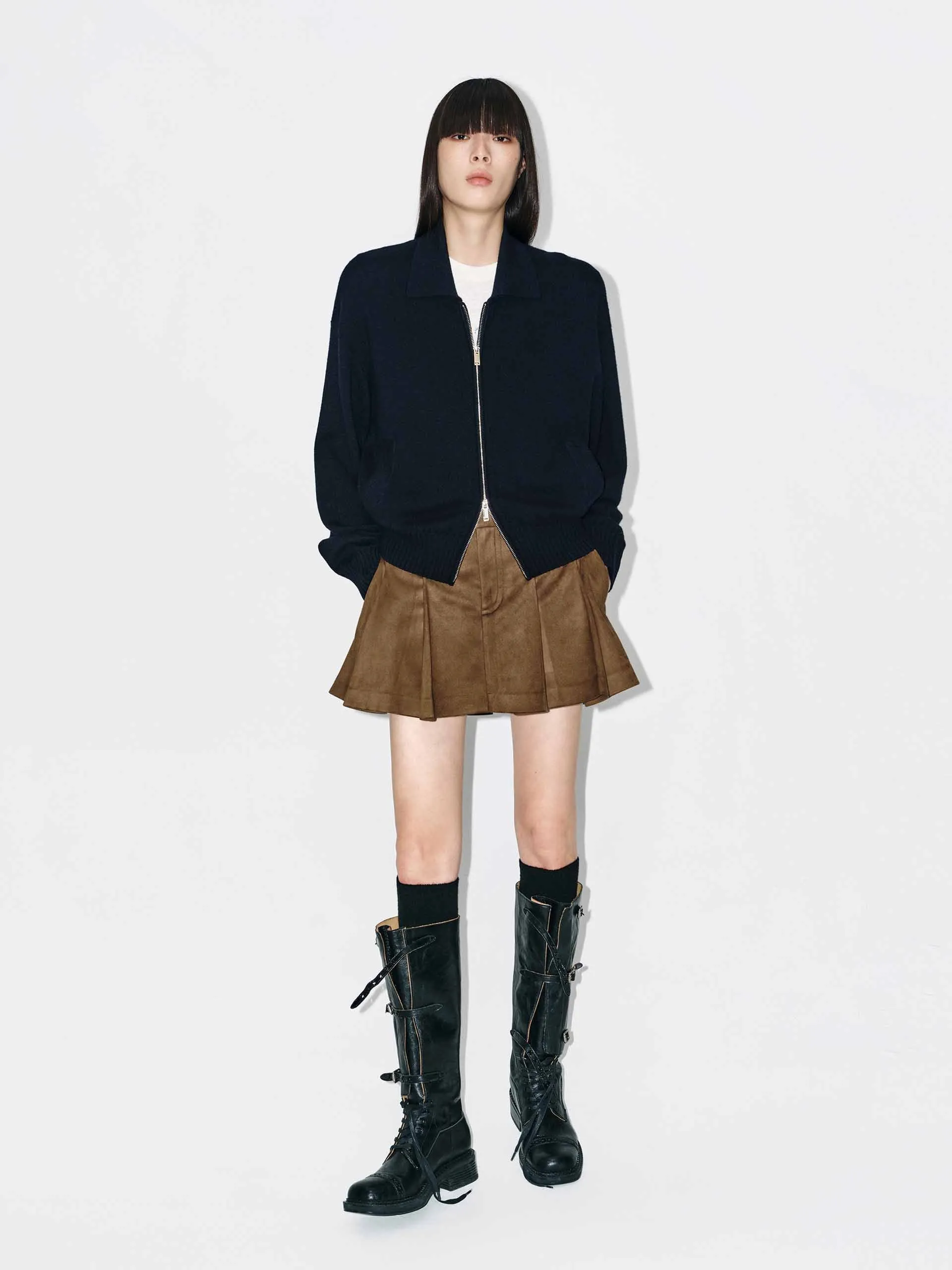 Two-way Zipper Wool Cardigan sold by Mo&Co product image thumbnail 2