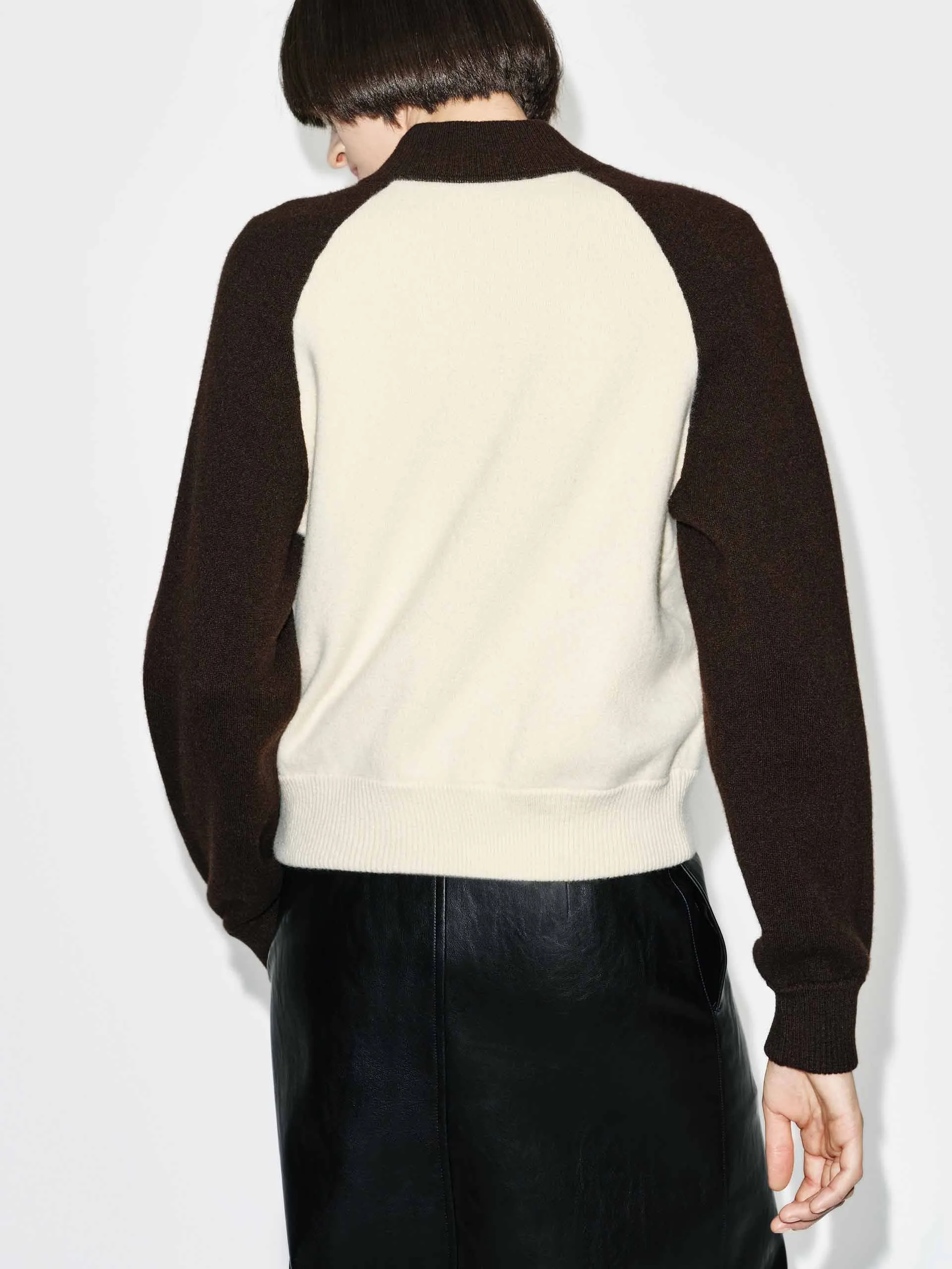 Contrast Wool Blend Cardigan sold by Mo&Co product image thumbnail 4