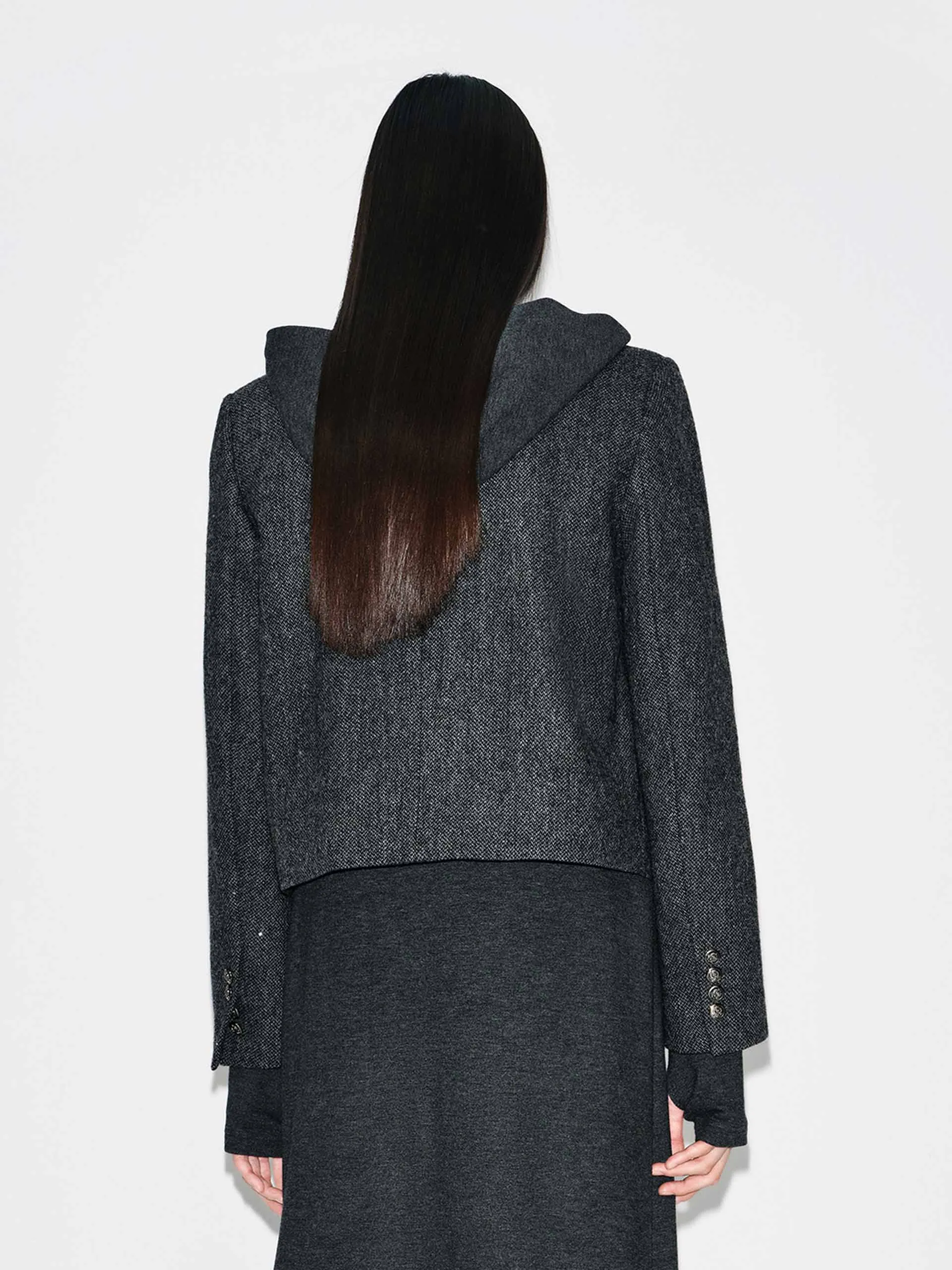 Cropped Fit Wool Coat sold by Mo&Co product image thumbnail 4