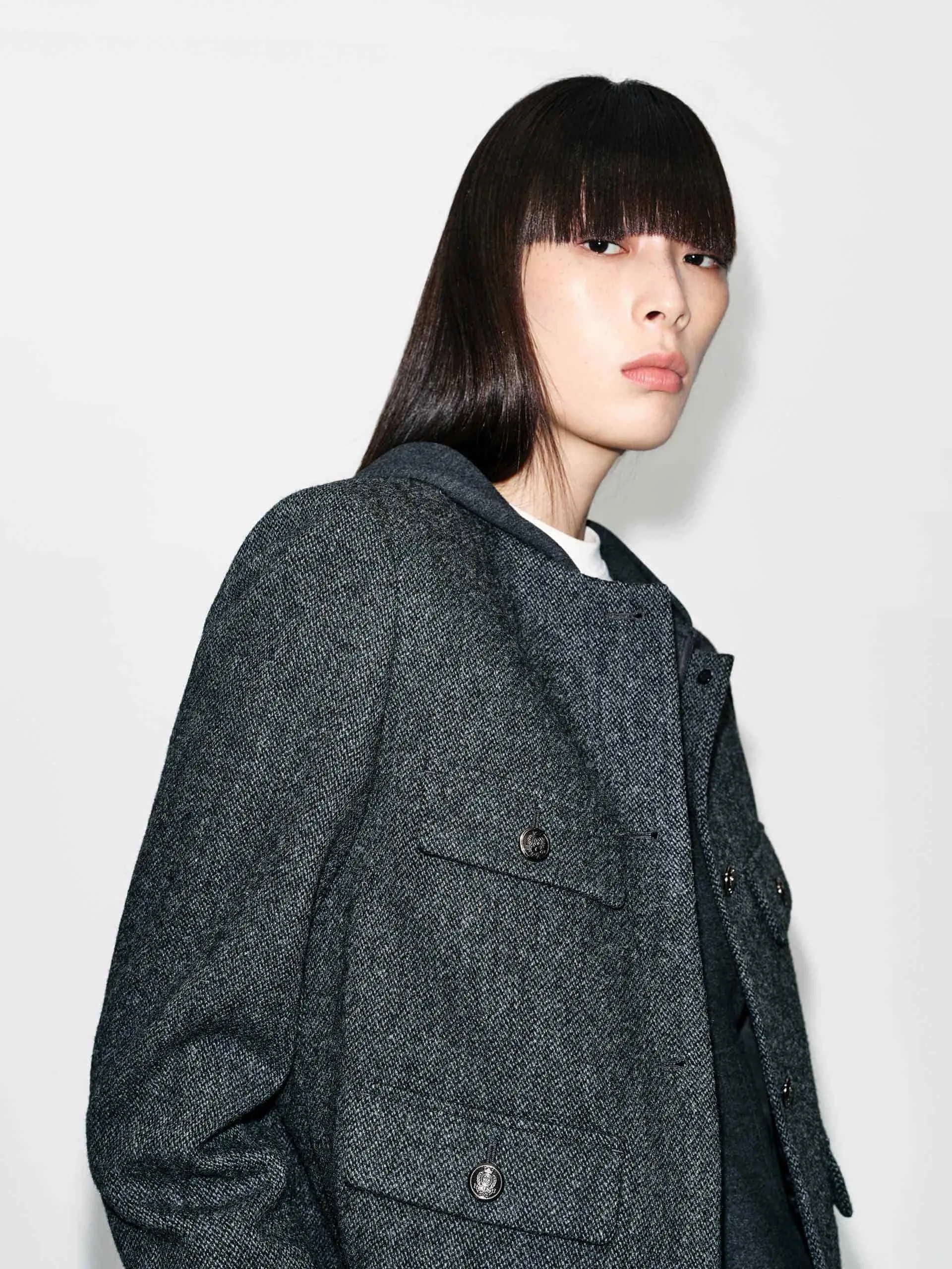 Cropped Fit Wool Coat sold by Mo&Co product image thumbnail 5