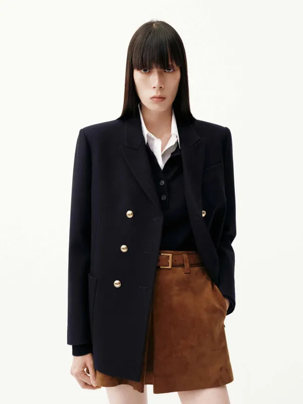 Patch Pockets Wool Blazer sold by Mo&Co