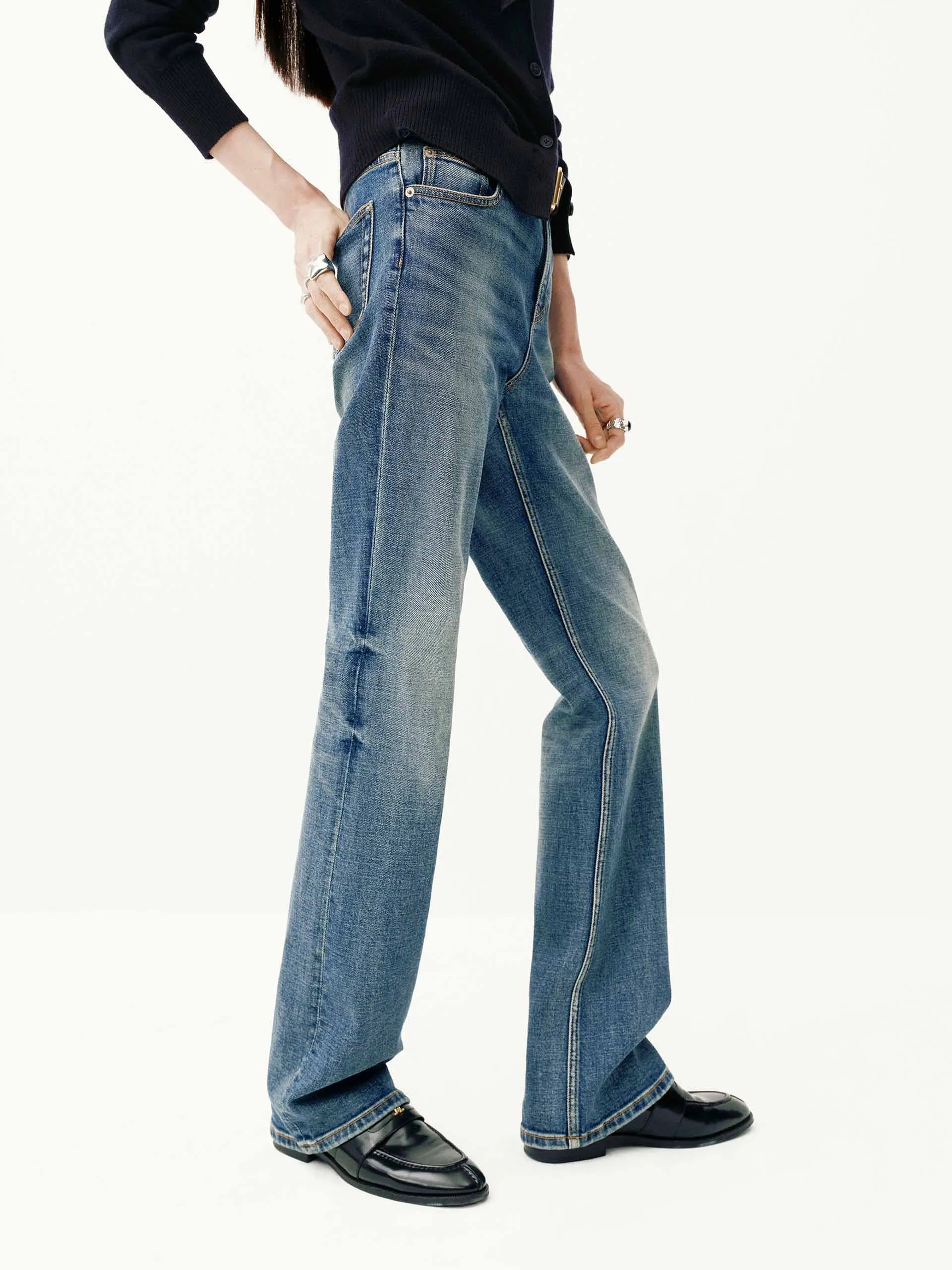 Cotton Blend Blue Jeans sold by Mo&Co product image thumbnail 4