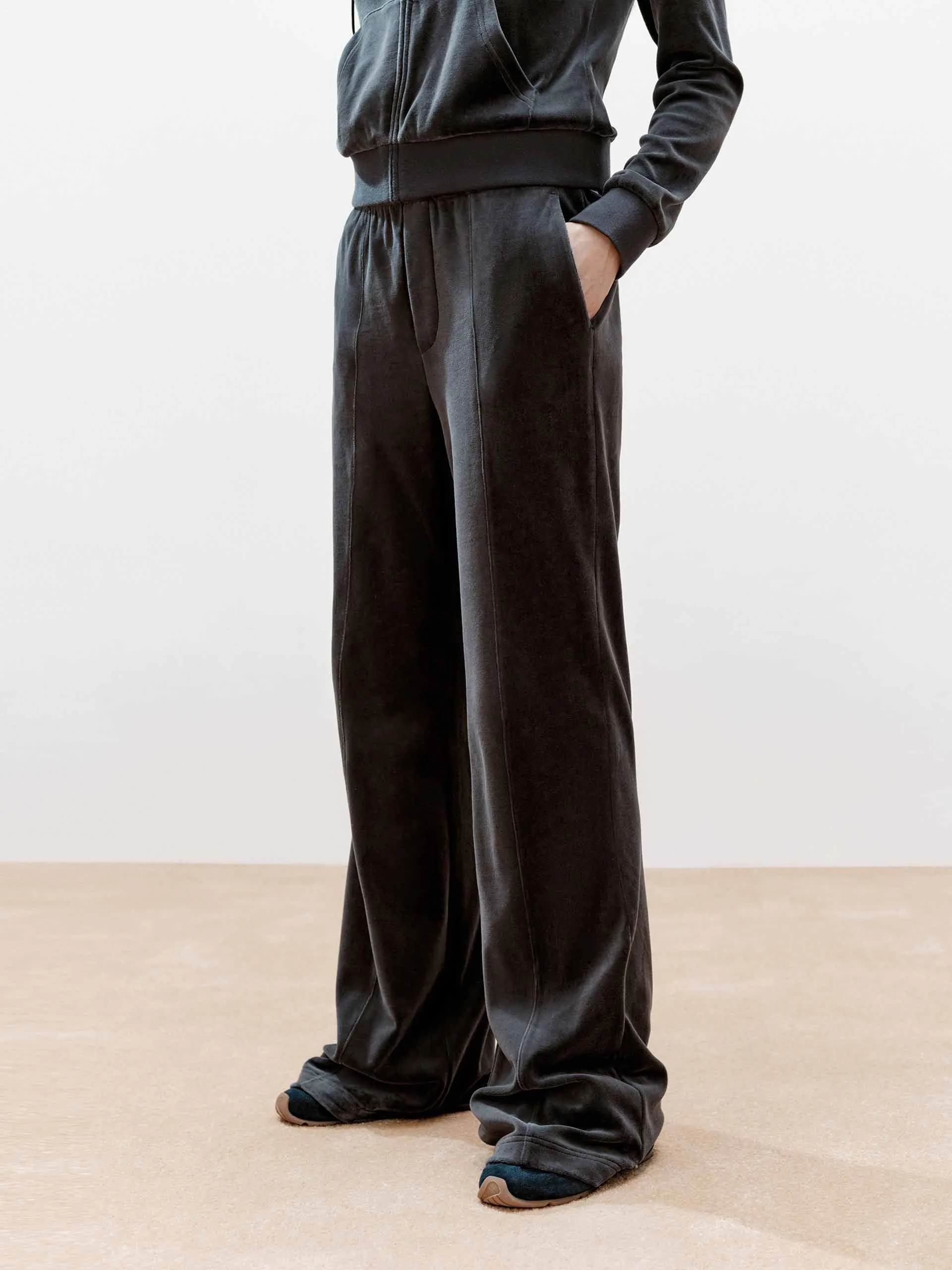 Soft Velvet Flared Pants sold by Mo&Co product image thumbnail 3