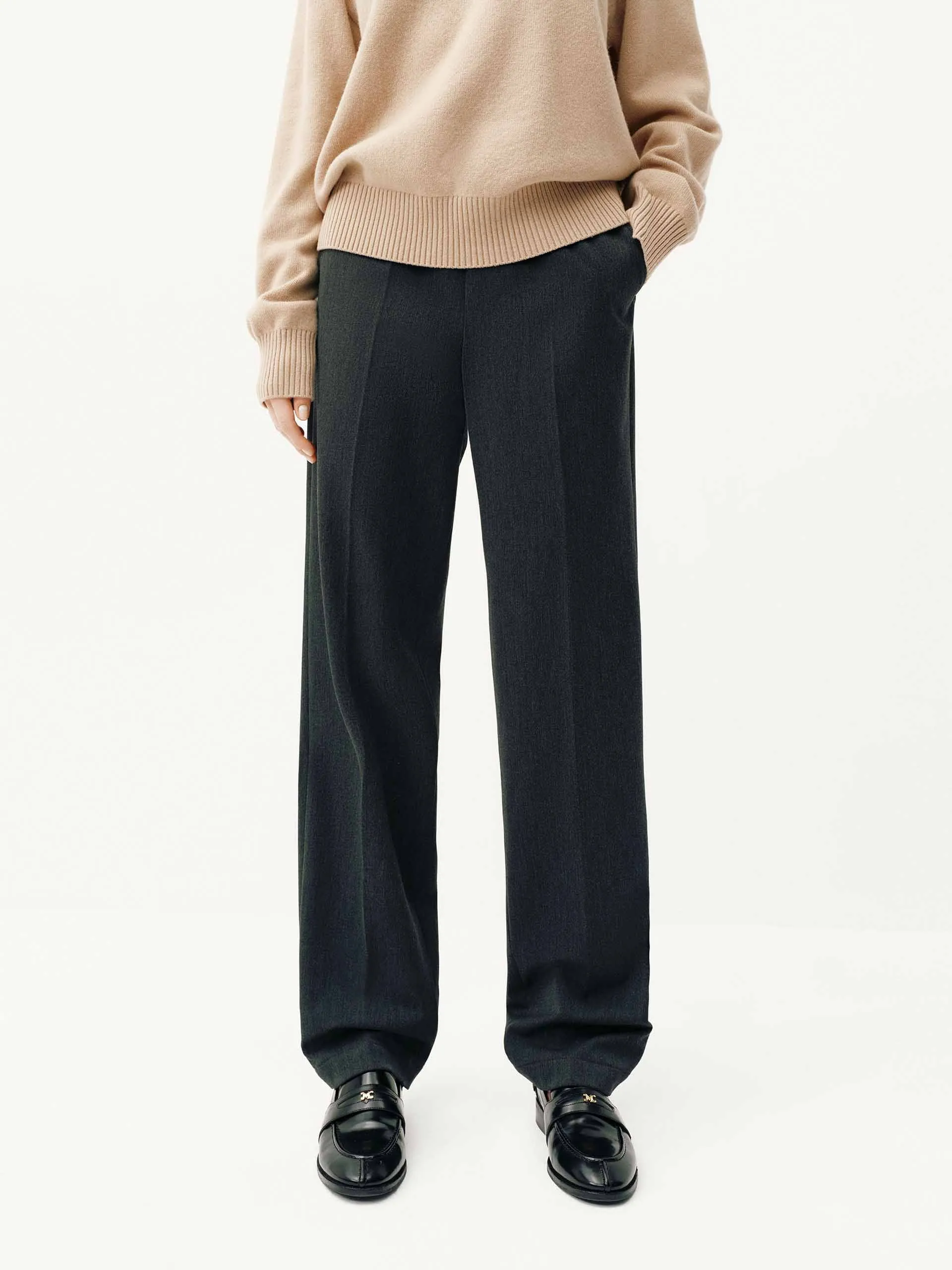 Pressed Creases Drawstring Trousers sold by Mo&Co