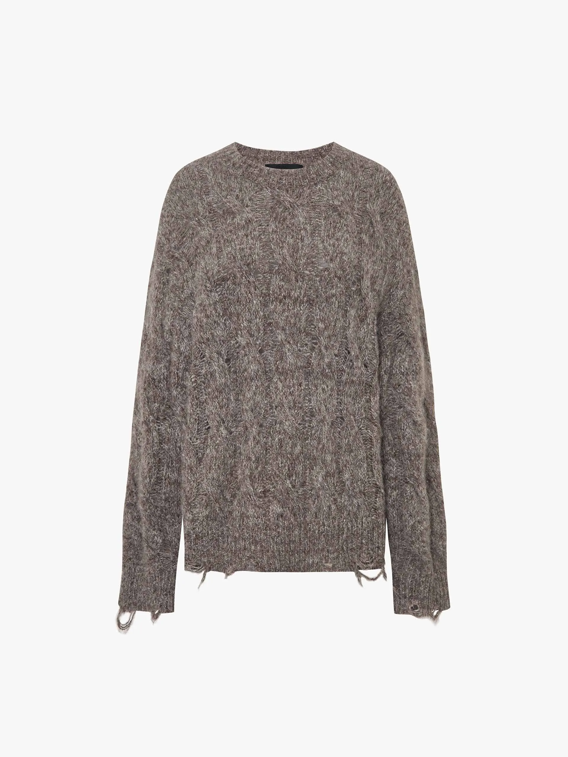 Raw Hem Cable Knitted Sweater sold by Mo&Co product image thumbnail 5