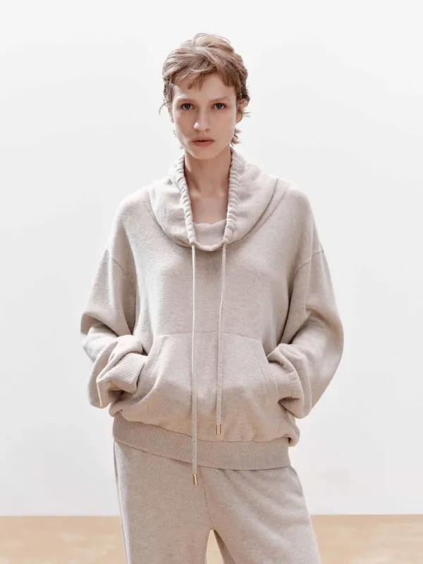 Drawstring Neckline Sweater sold by Mo&Co