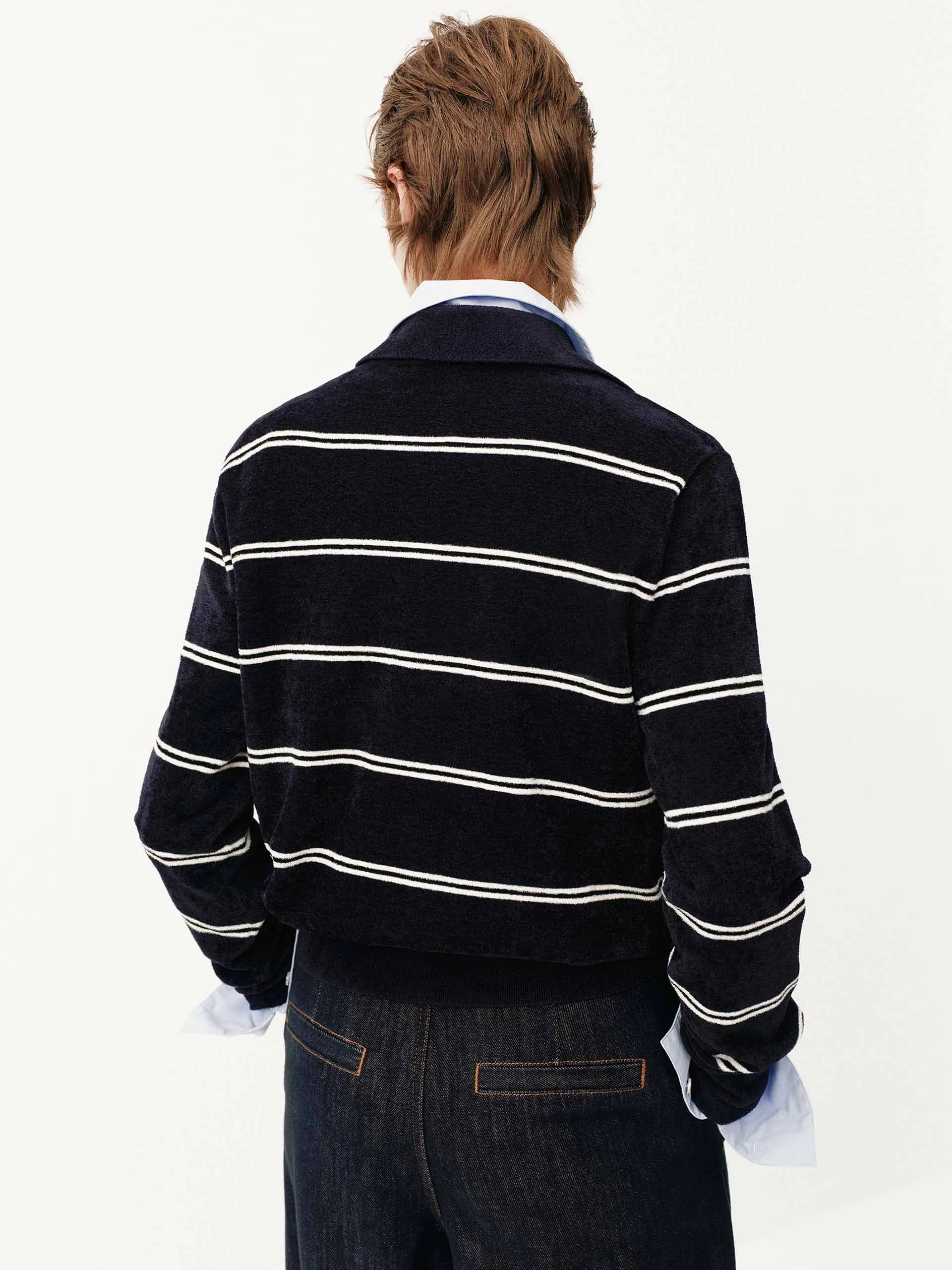 Stripe Pattern Polo Sweater sold by Mo&Co product image thumbnail 4