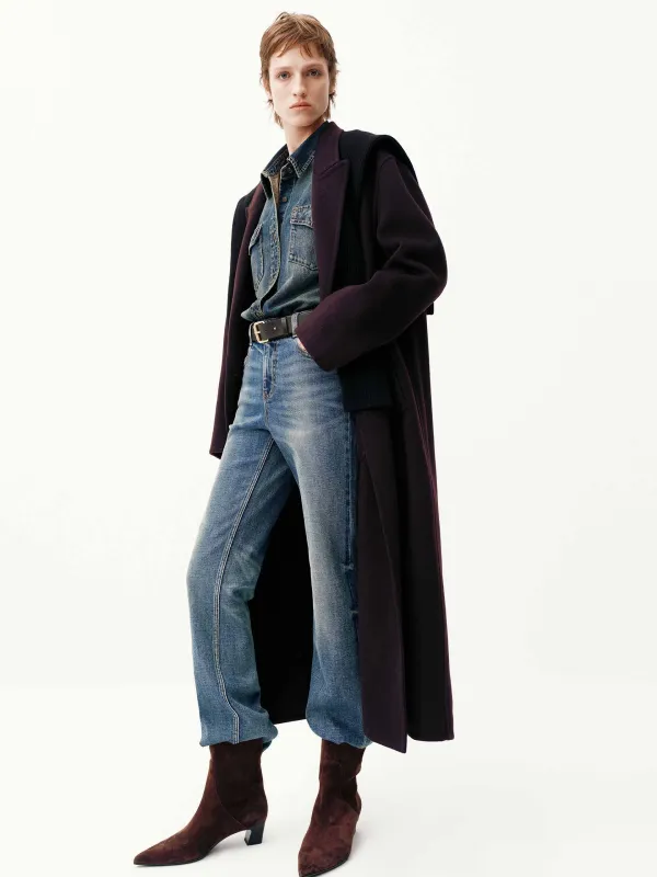 Longline Wool Coat sold by Mo&Co