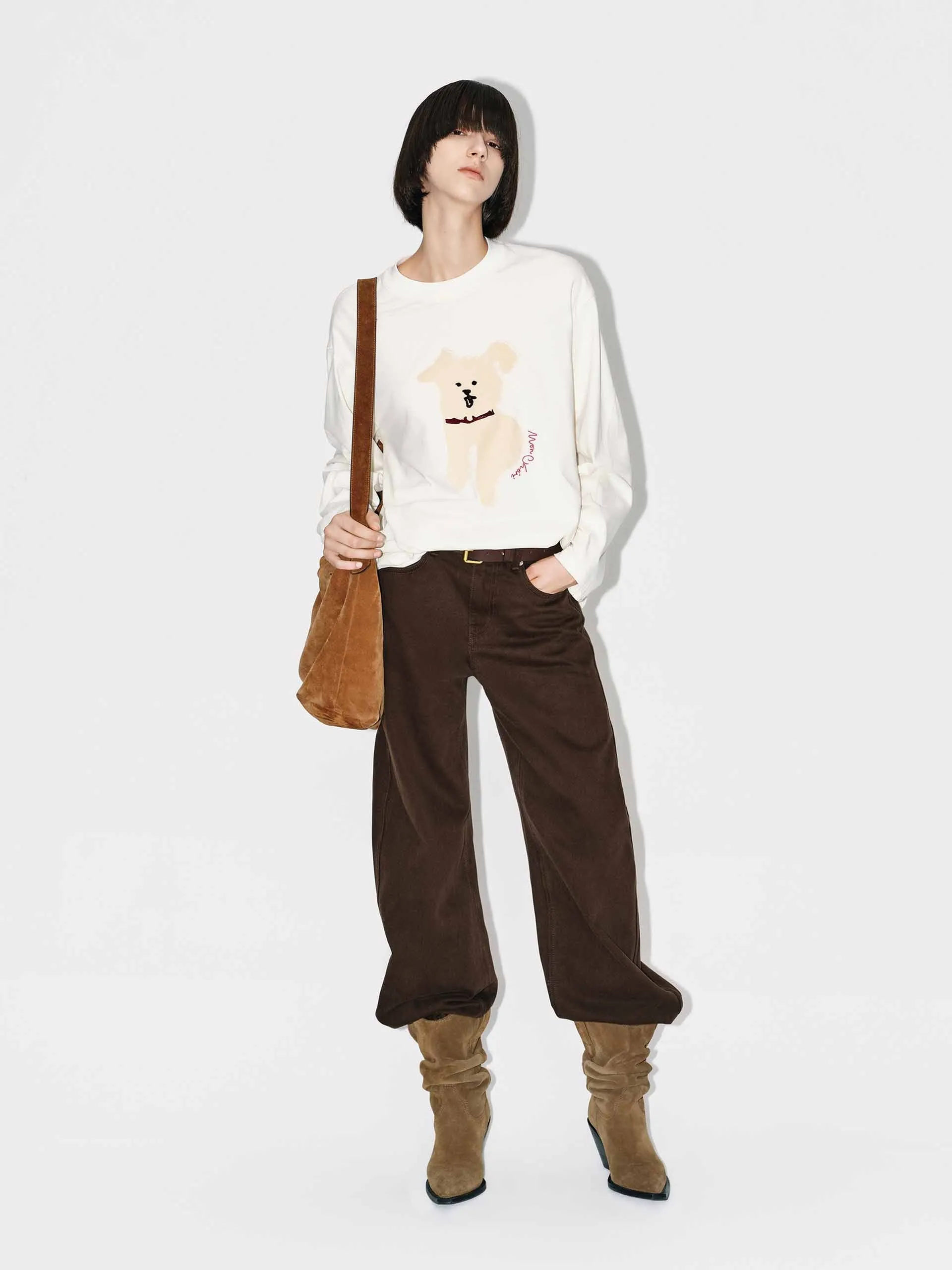 Puppy Pattern Cotton T-shirt sold by Mo&Co product image thumbnail 2
