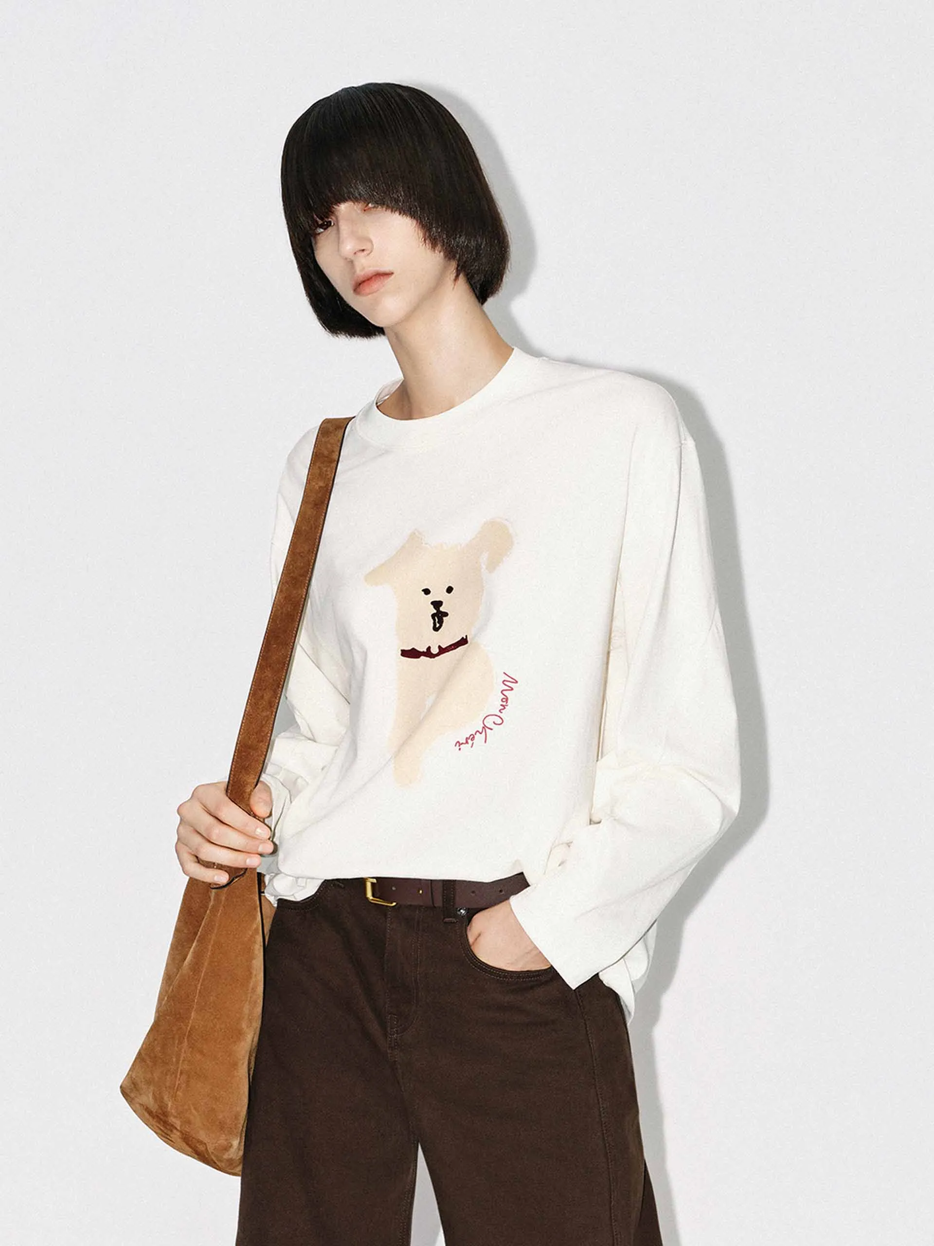 Puppy Pattern Cotton T-shirt sold by Mo&Co product image thumbnail 3