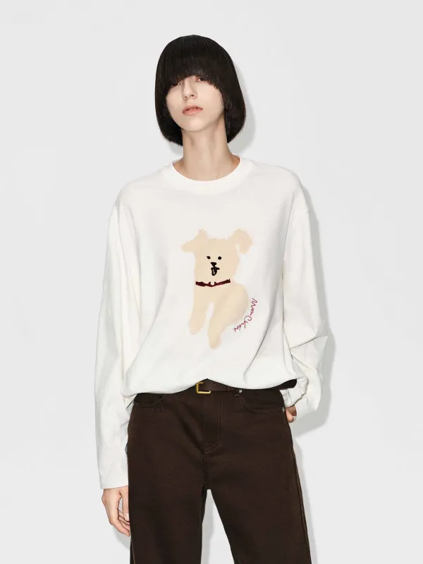 Puppy Pattern Cotton T-shirt made by Mo&Co