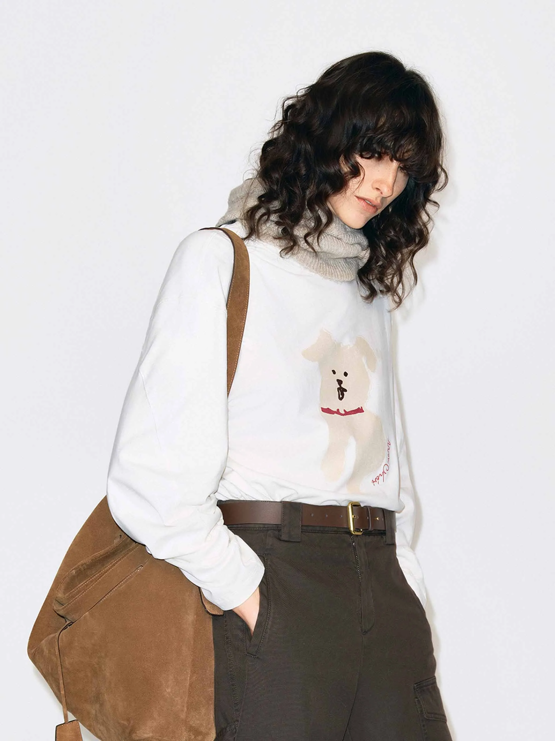 Puppy Pattern Cotton T-shirt sold by Mo&Co product image thumbnail 5