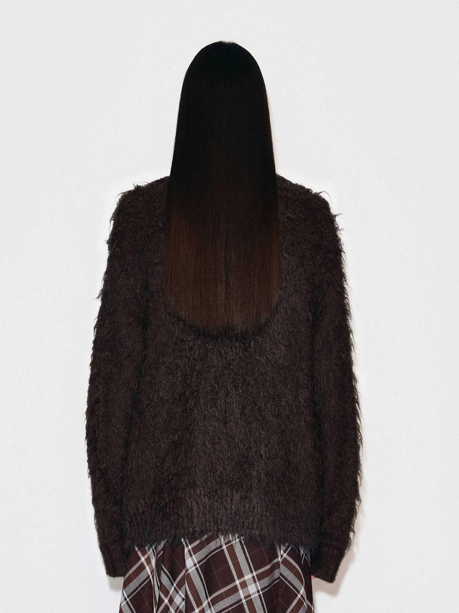 Knitted Furry Zipper Cardigan sold by Mo&Co product image thumbnail 4