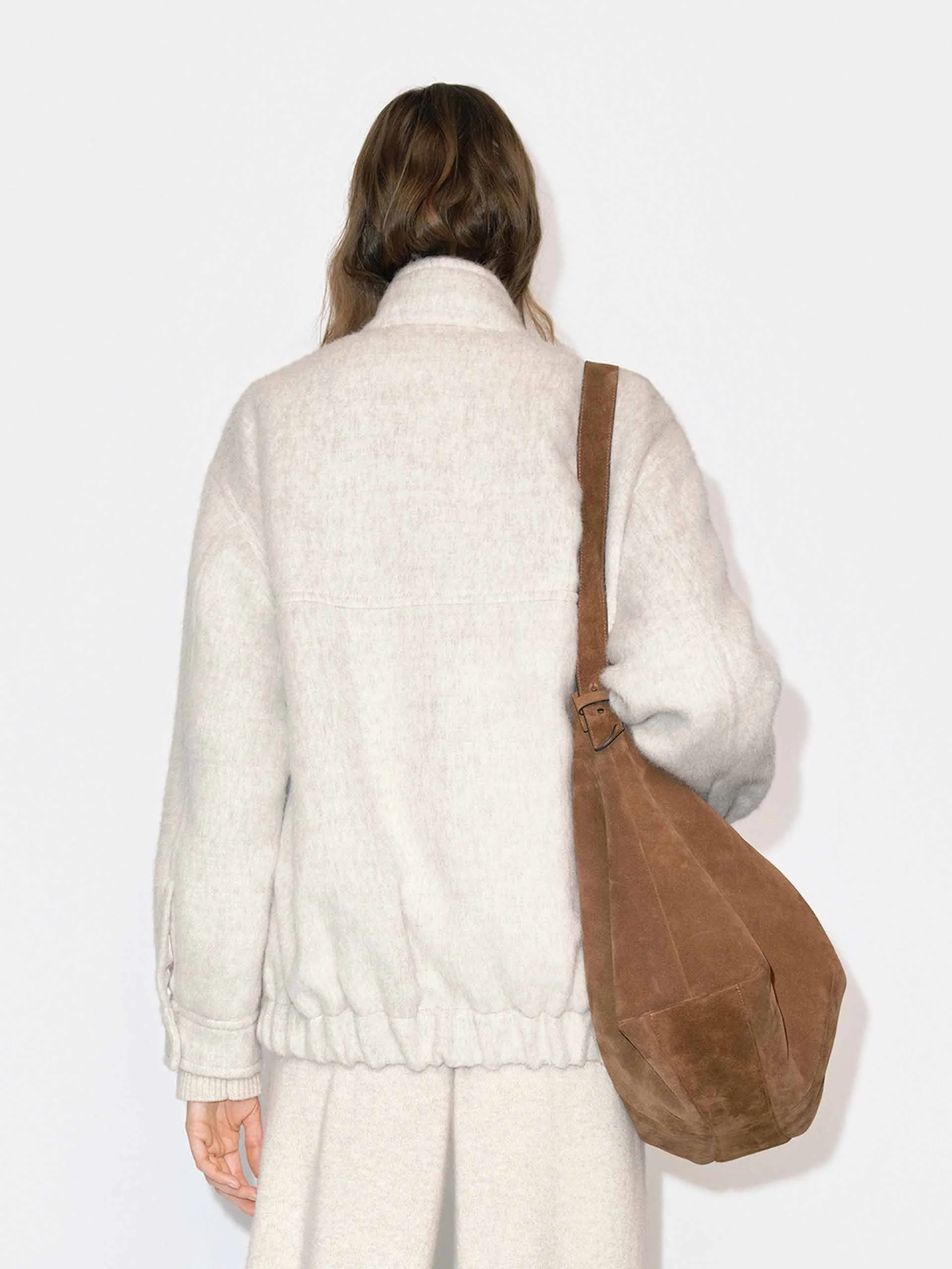 Wool Blend Zipper Coat sold by Mo&Co product image thumbnail 4