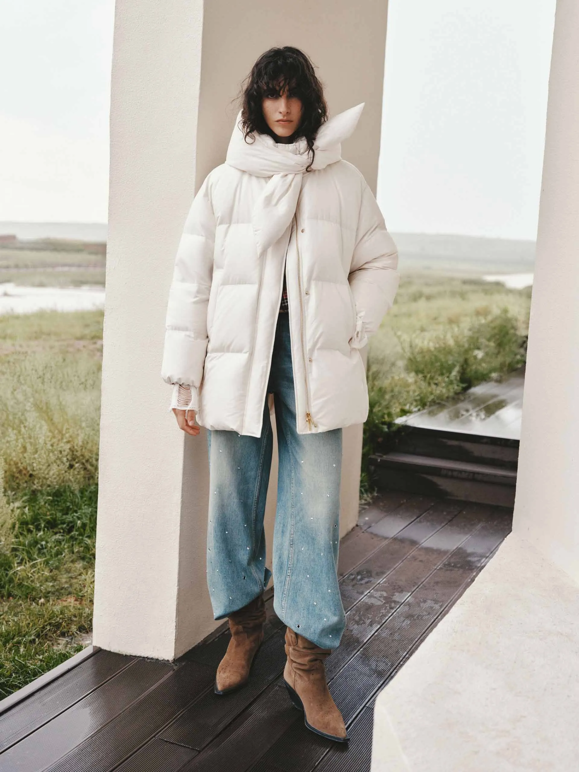 Hooded Quilted Down Jacket sold by Mo&Co product image thumbnail 2