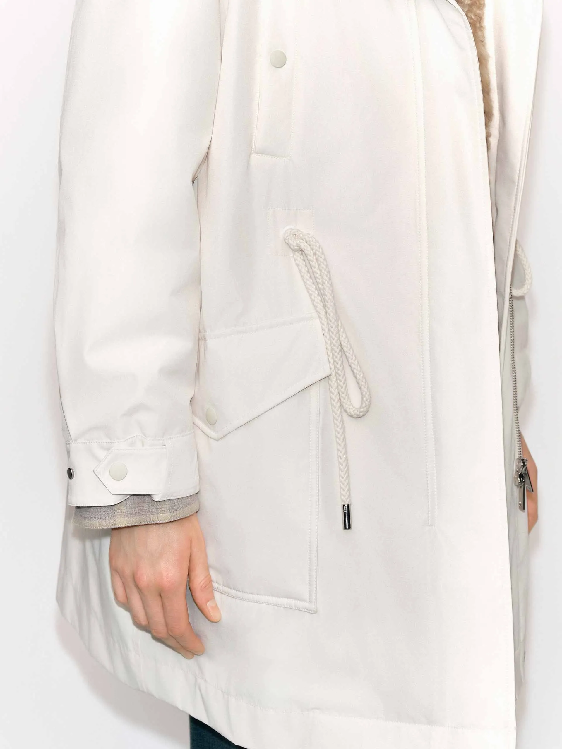 Fur Collar Drawstring Down Jacket sold by Mo&Co product image thumbnail 5