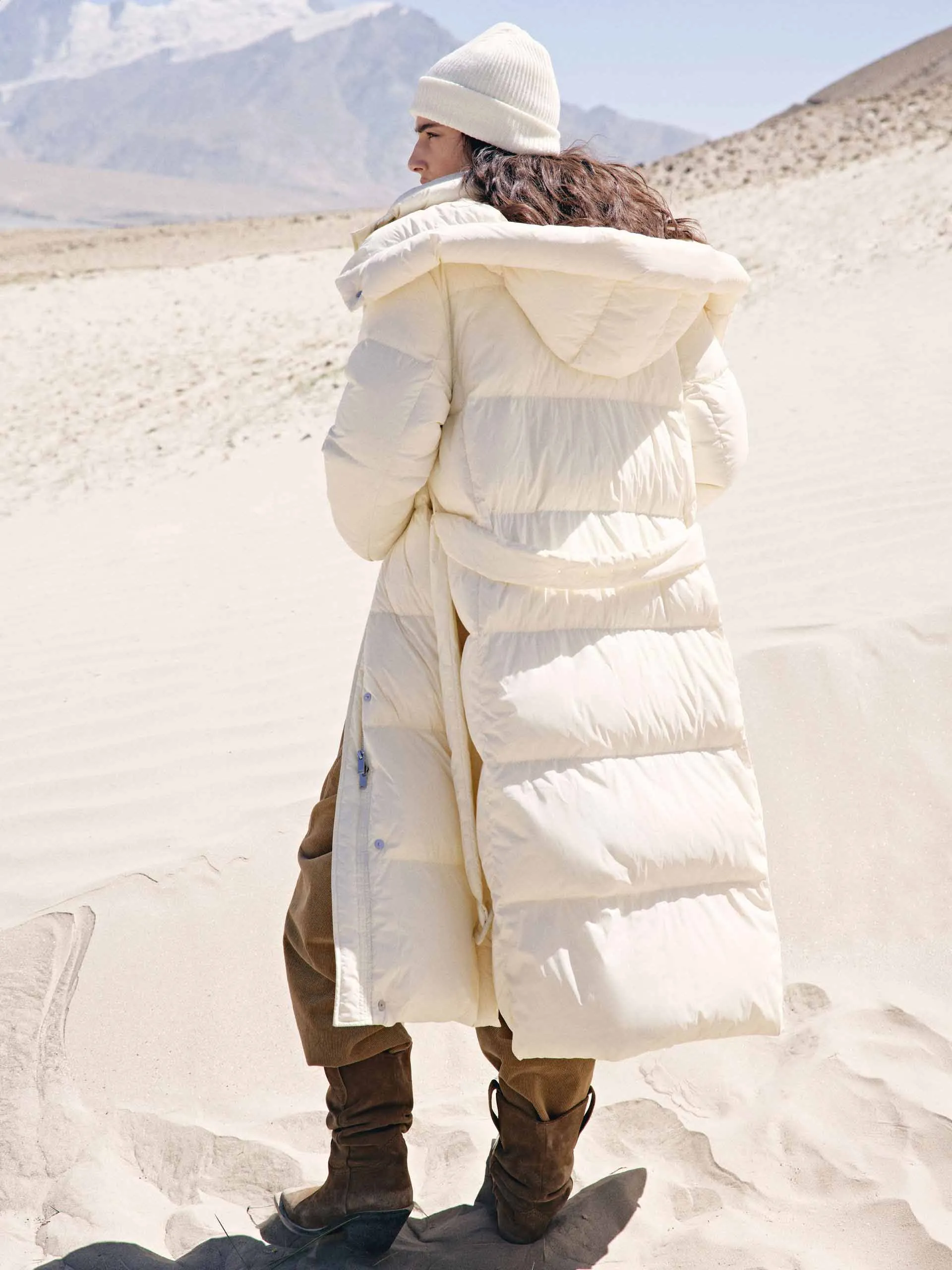 With Belt Longline Down Jacket sold by Mo&Co product image thumbnail 4