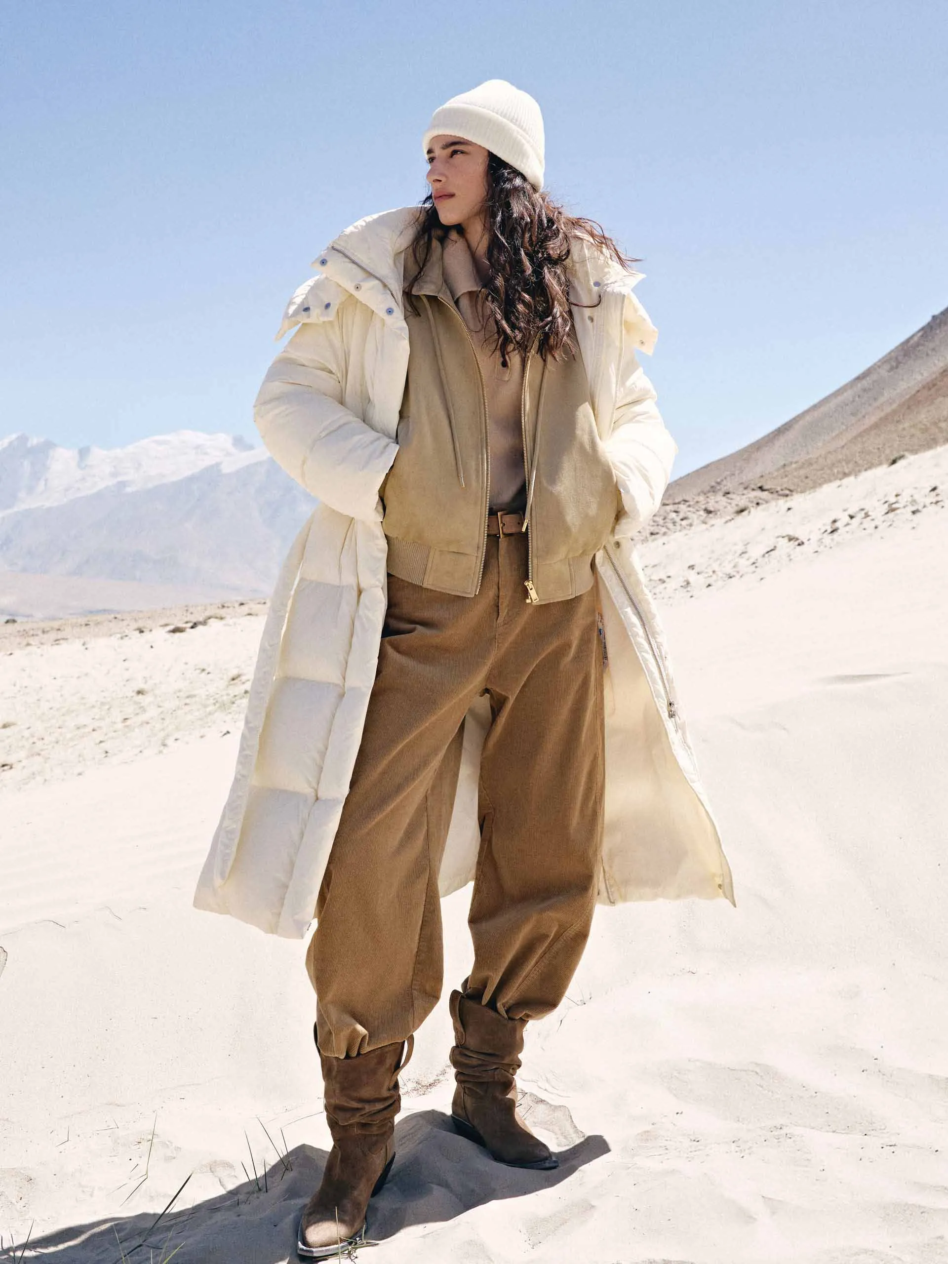 With Belt Longline Down Jacket sold by Mo&Co product image thumbnail 2