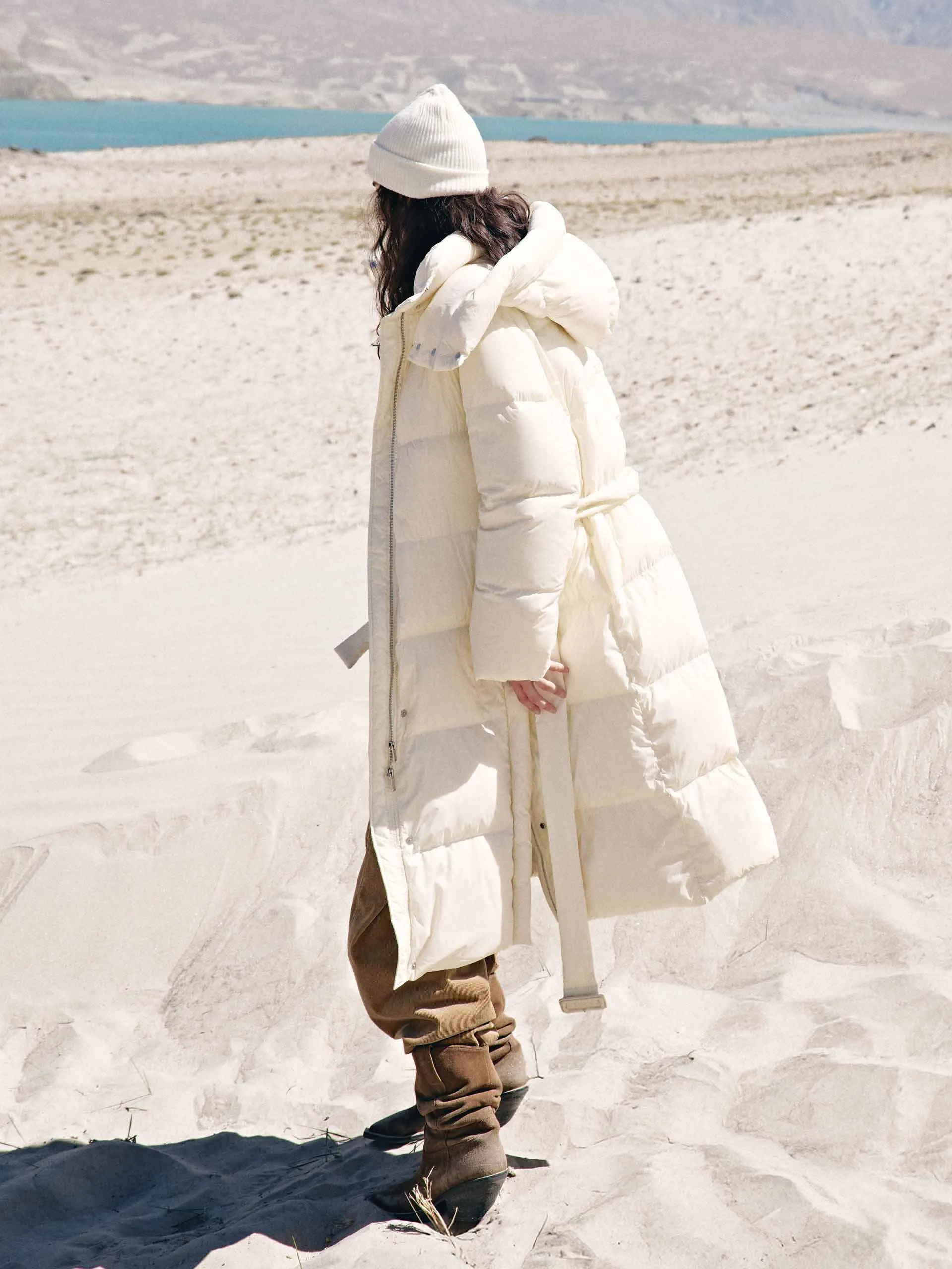 With Belt Longline Down Jacket sold by Mo&Co product image thumbnail 3