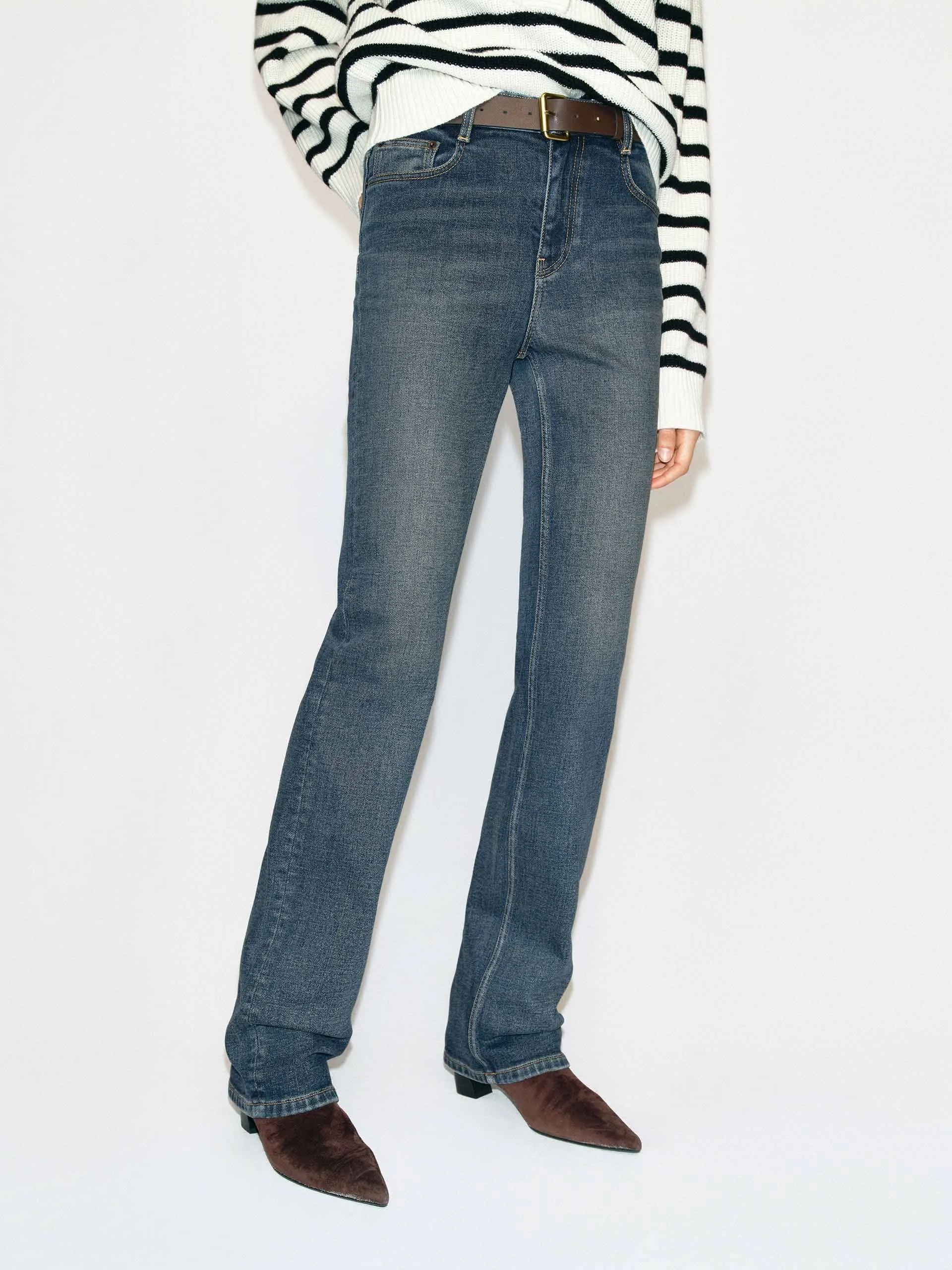 Fitted Straight Cut Jeans sold by Mo&Co