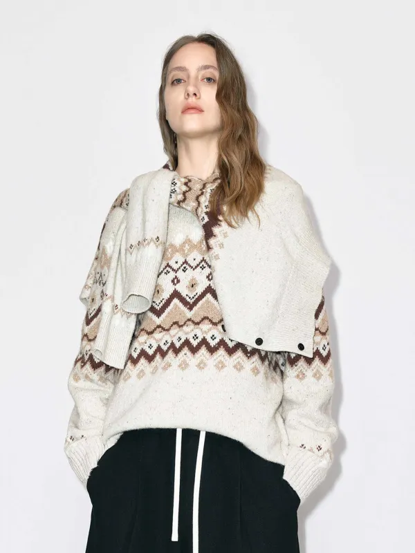 Fair Isle Wool Blend Sweater sold by Mo&Co