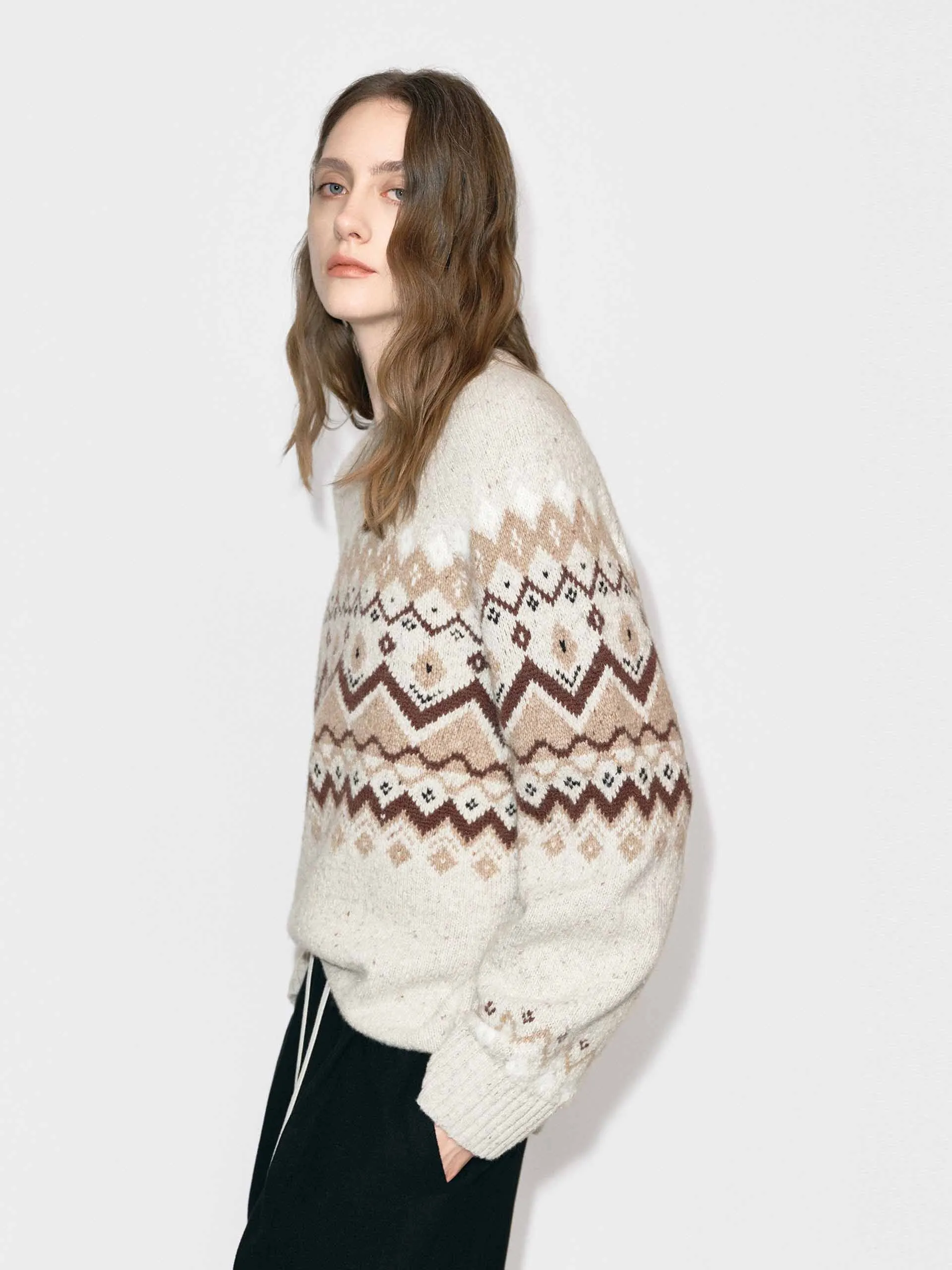 Fair Isle Wool Blend Sweater sold by Mo&Co product image thumbnail 3