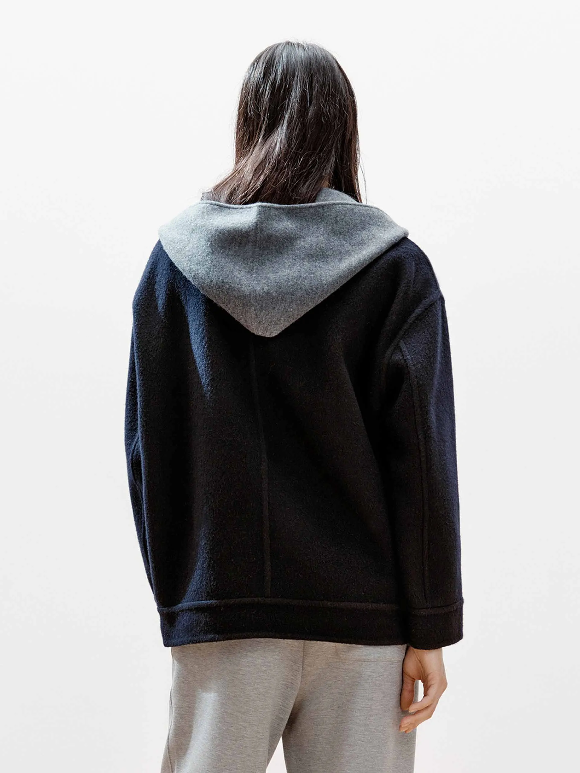 Layered Detail Wool Blend Coat sold by Mo&Co product image thumbnail 4