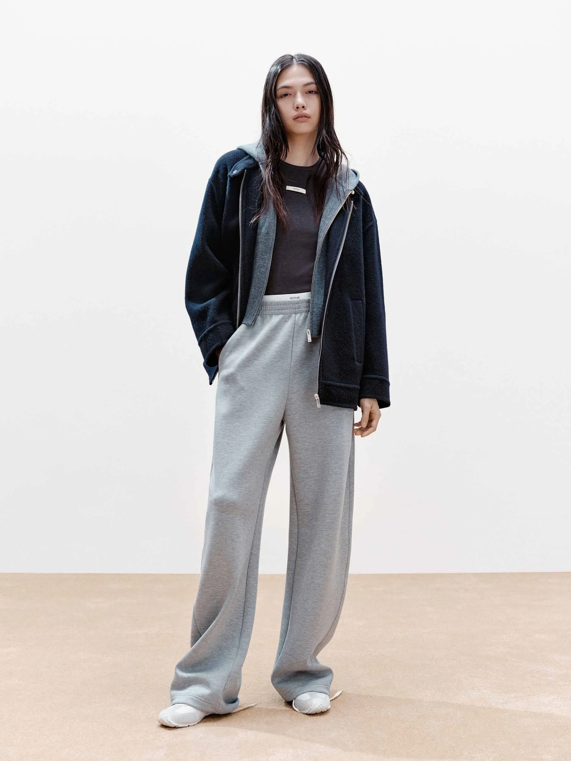 Layered Detail Wool Blend Coat sold by Mo&Co product image thumbnail 2