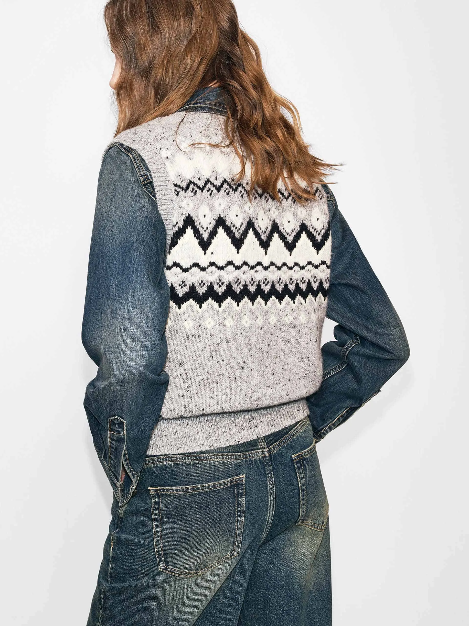 Included Alpaca Fair Isle Vest sold by Mo&Co product image thumbnail 3