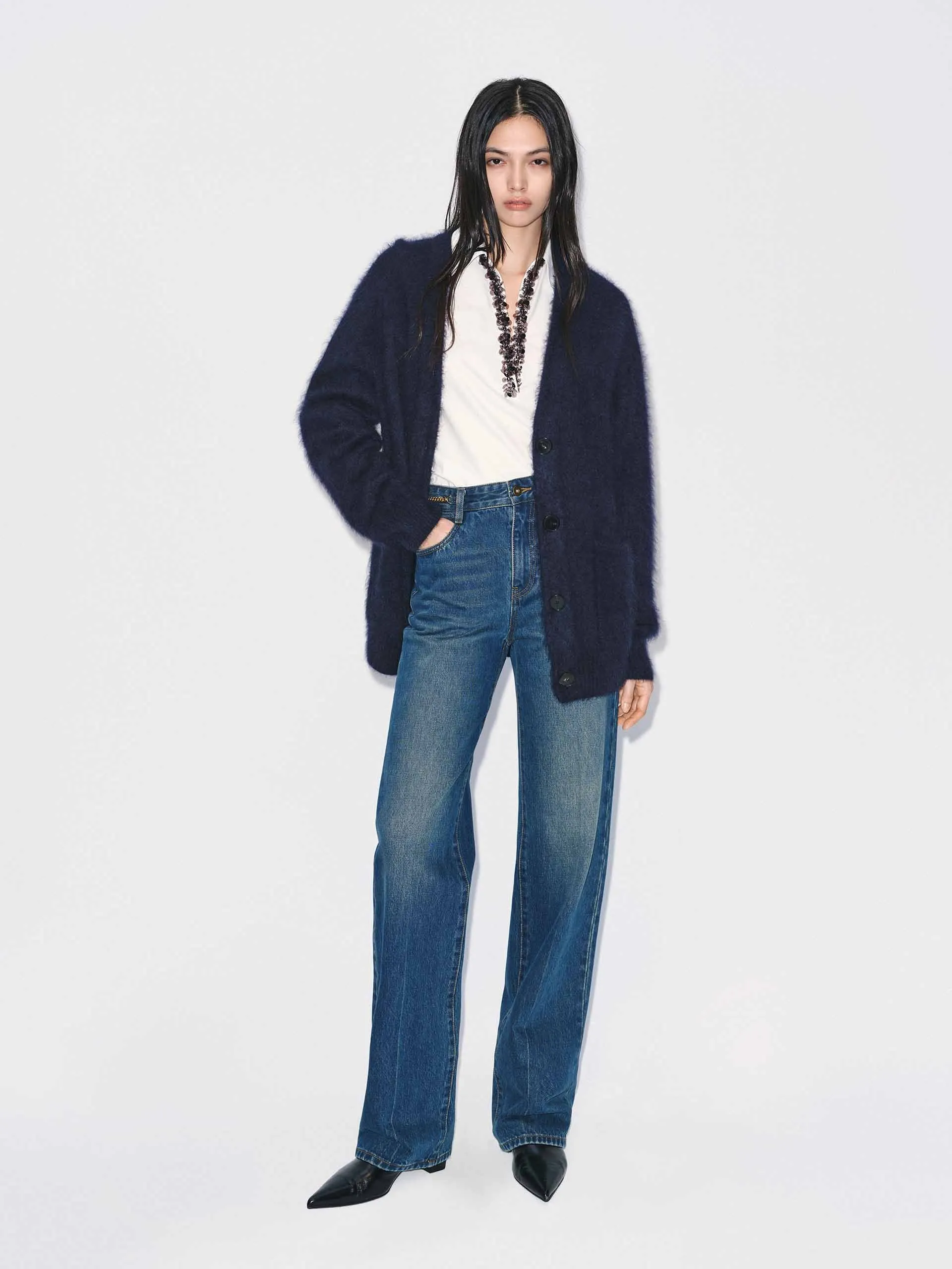 Furry Touch Knitted Cardigan sold by Mo&Co product image thumbnail 2