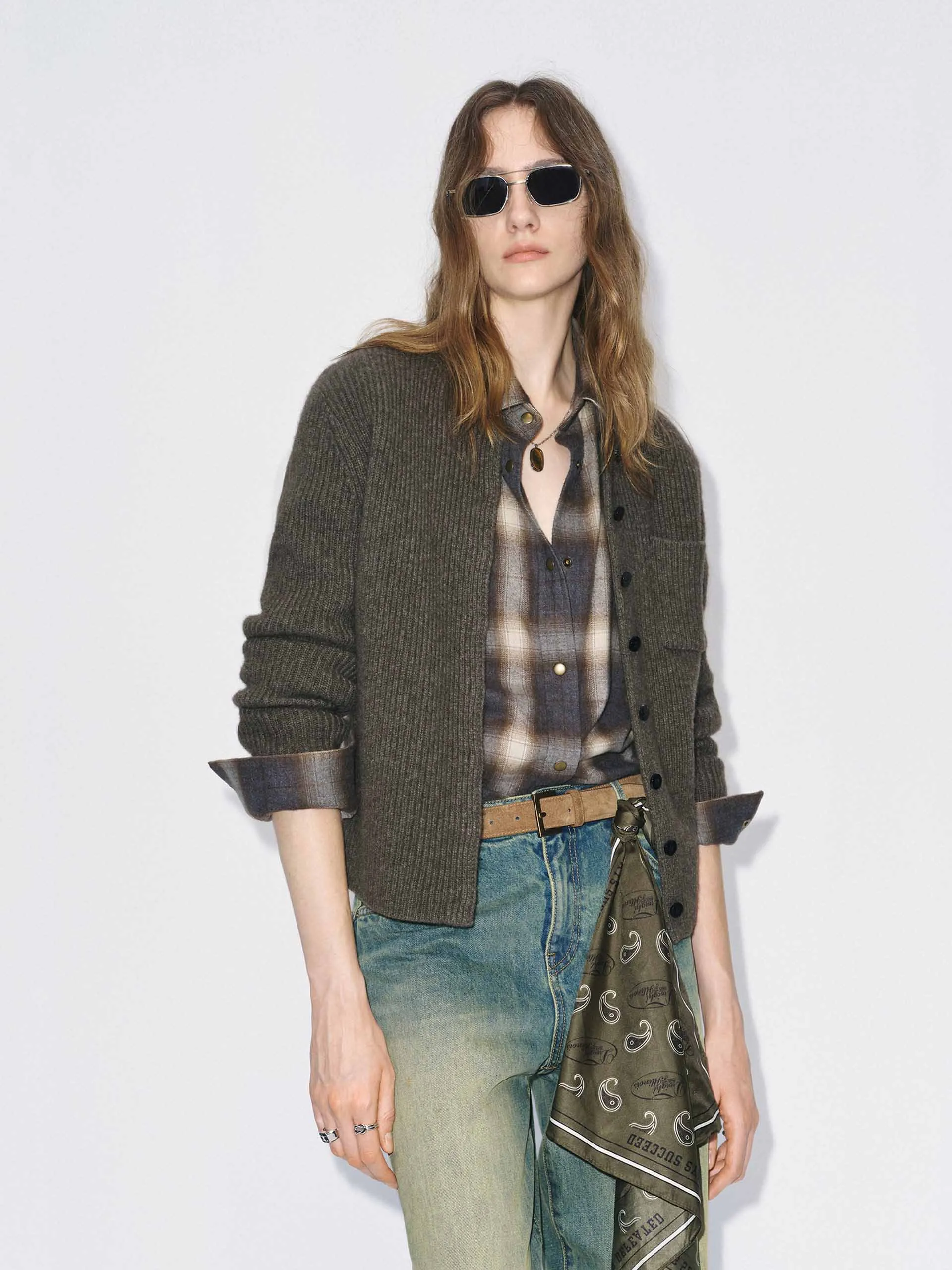 Button Knitted Cardigan sold by Mo&Co