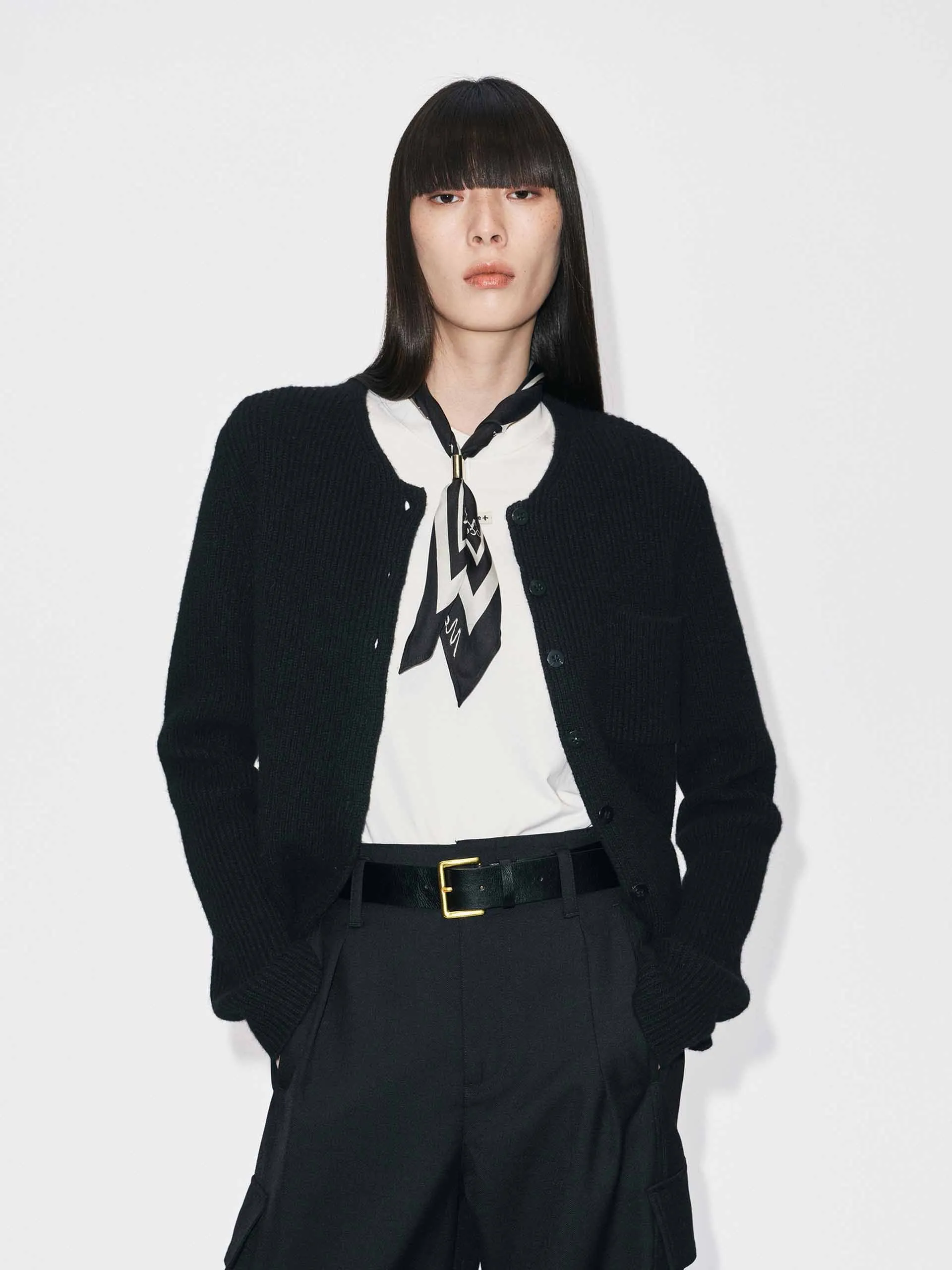 Button Close Knitted Cardigan sold by Mo&Co