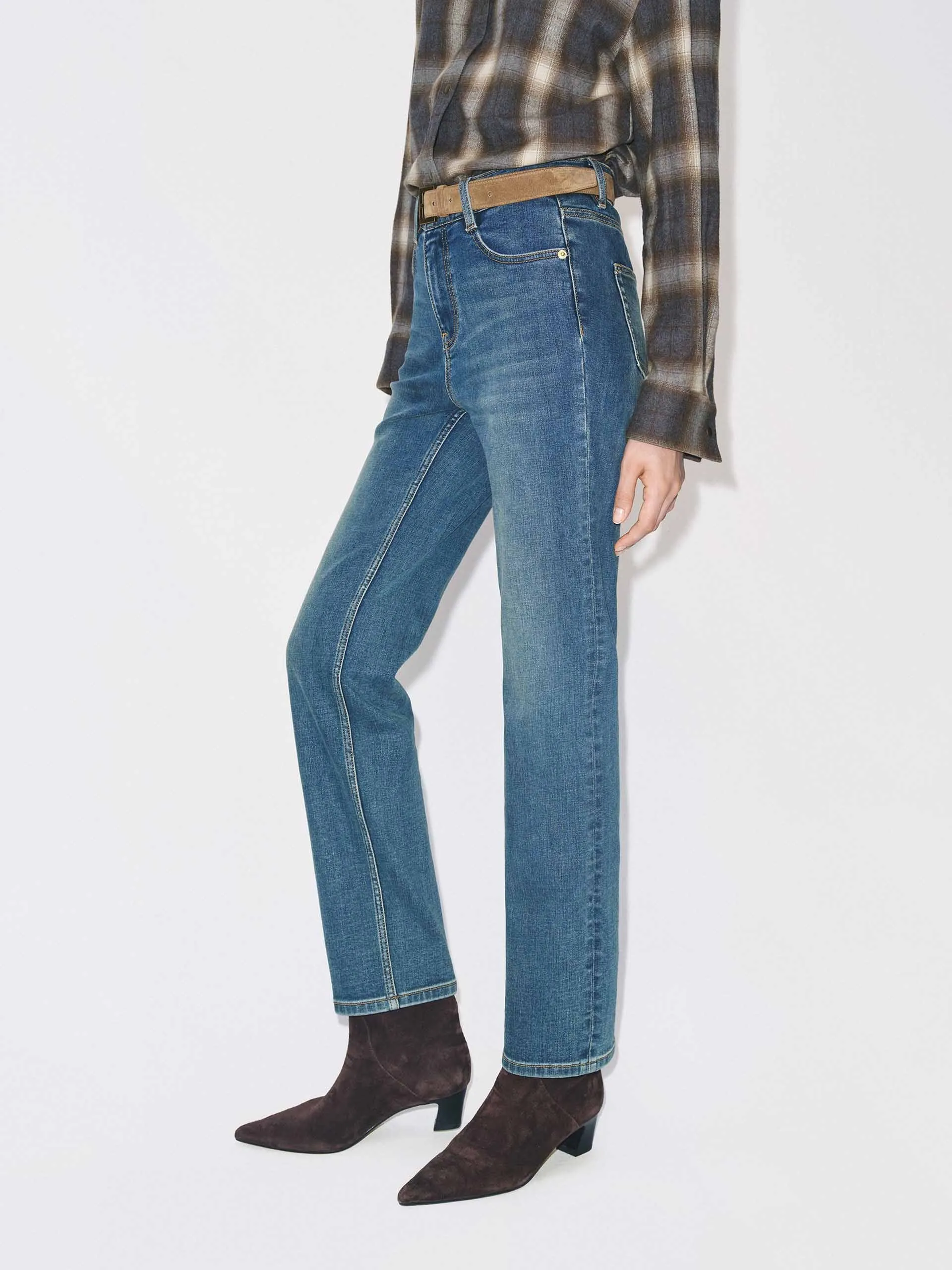 Ankle Length Tapered Jeans sold by Mo&Co product image thumbnail 3