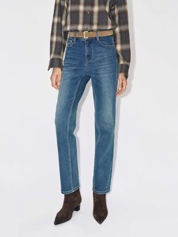Ankle Length Tapered Jeans sold by Mo&Co