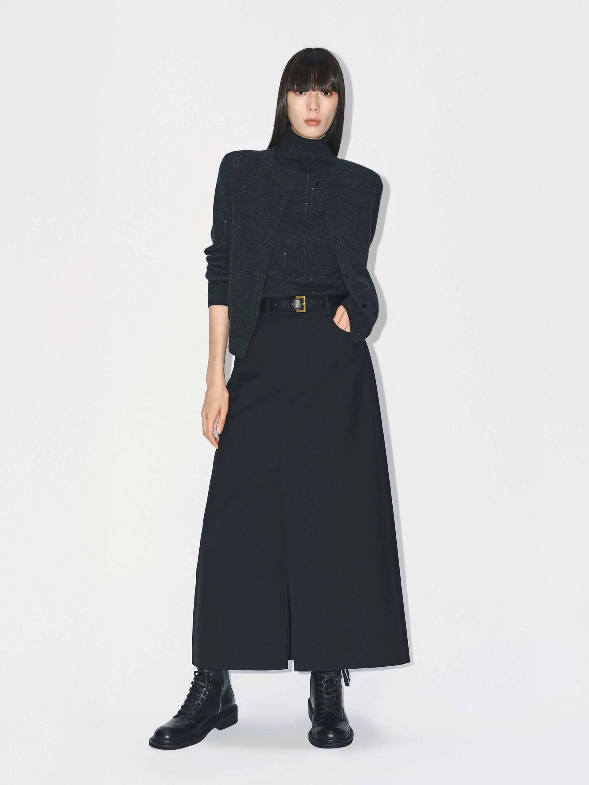 Front Slit Midi Skirt sold by Mo&Co product image thumbnail 2