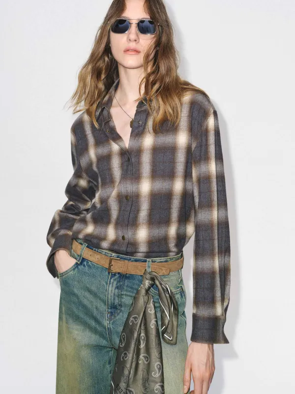 Pure Cotton Plaid Shirt sold by Mo&Co