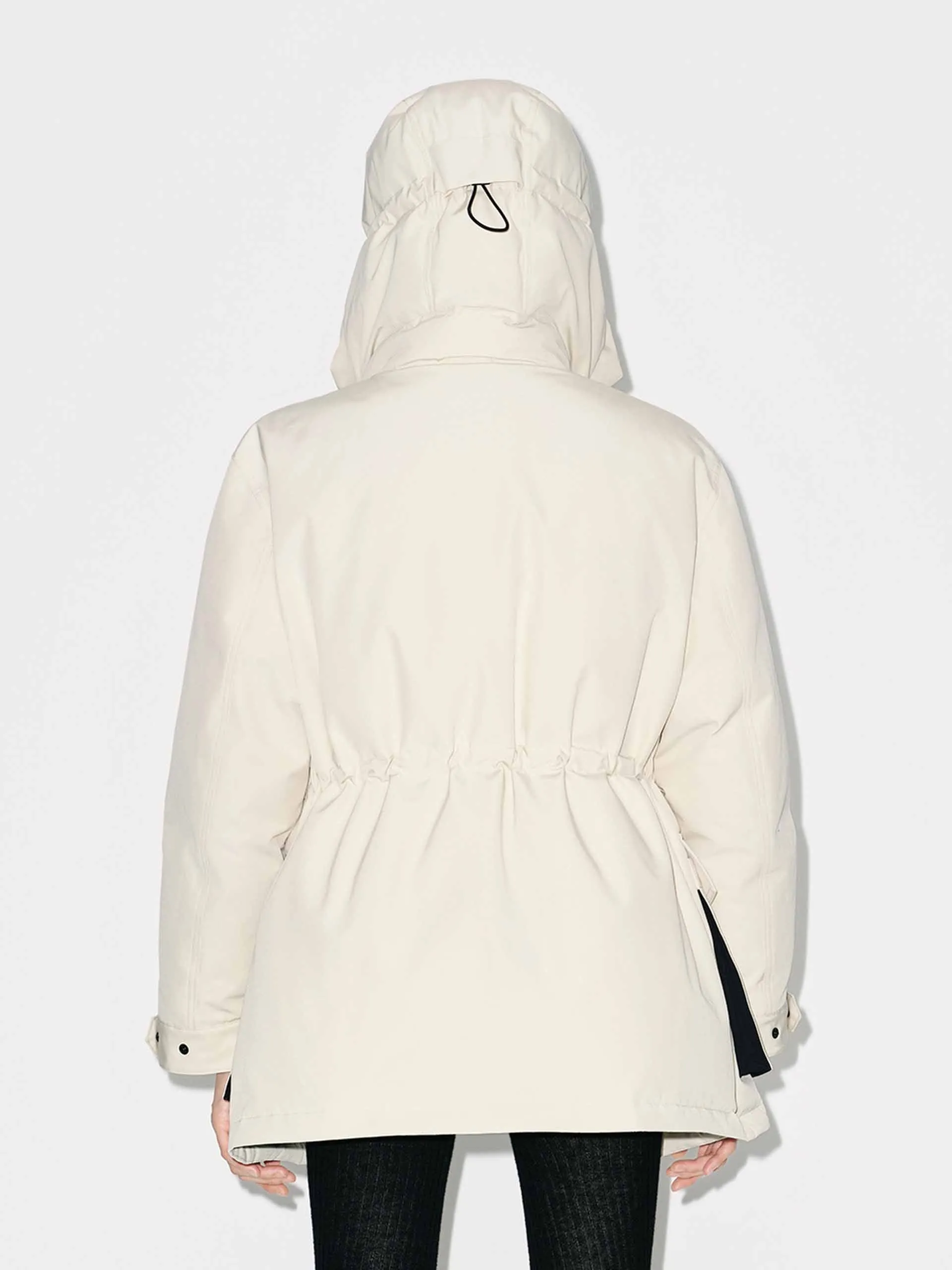 Mid-Length Hooded Down Jacket sold by Mo&Co product image thumbnail 4